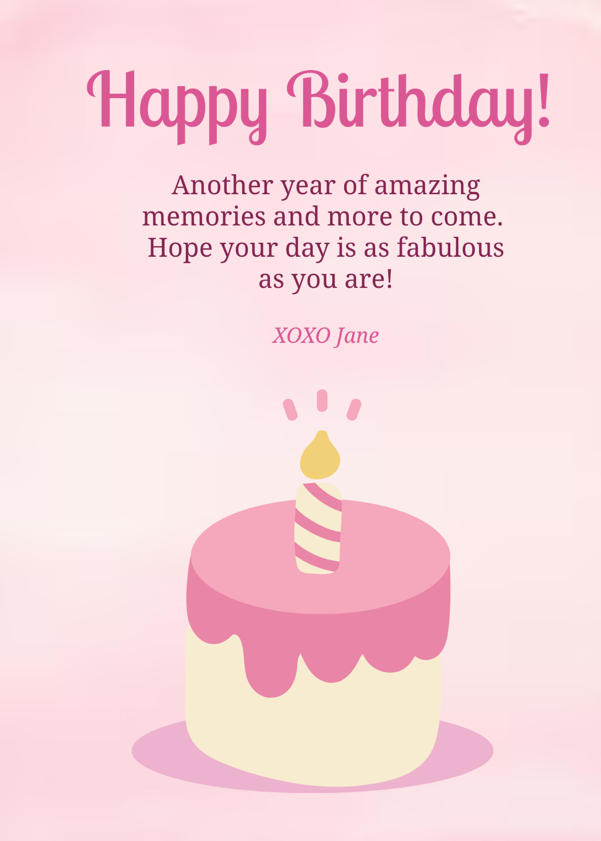 Free Birthday Greetings For Friend Template To Edit Online