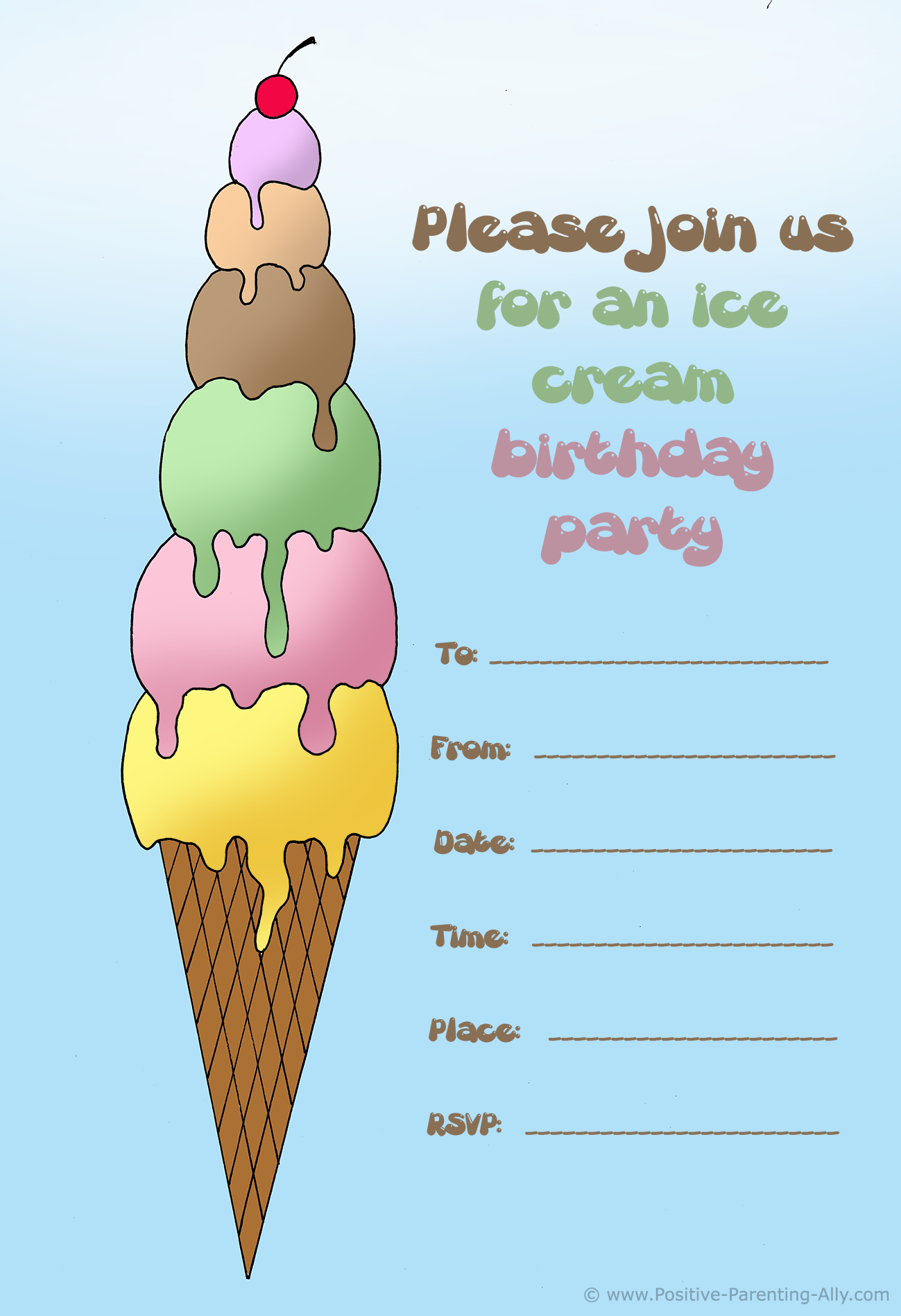 birthday party invitation printable birthday party invitation printable