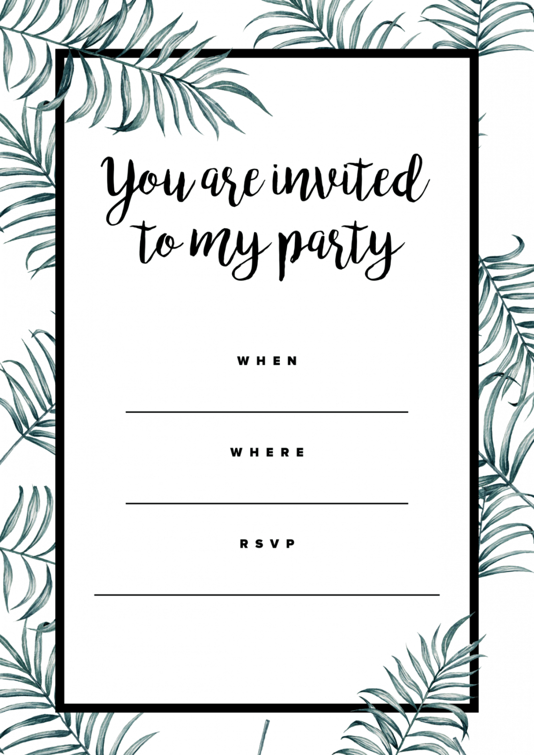 Free Birthday Party Invitations Printable AllFreeInvitations Worksheets Library