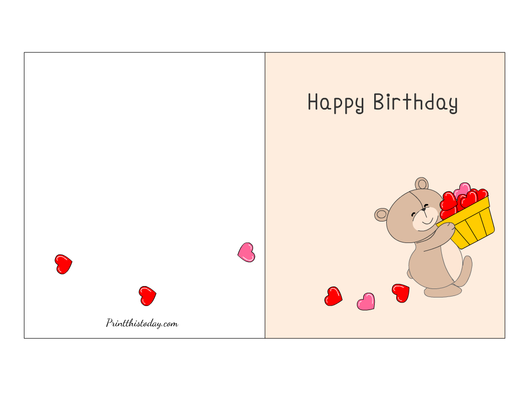 free printable birthday card templates free printable birthday card templates