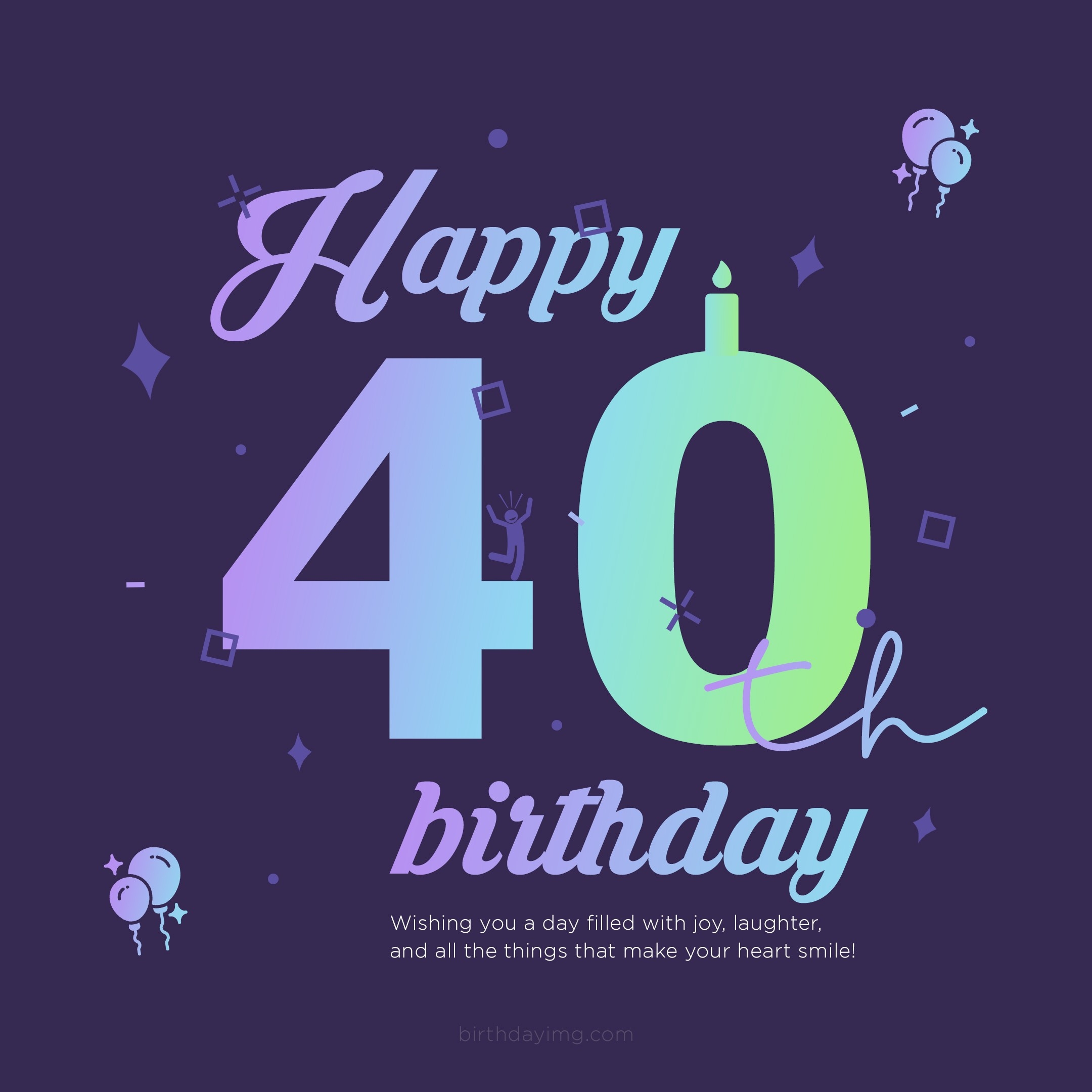 Free Happy Birthday Wishes For 40th Years Birthdayimg