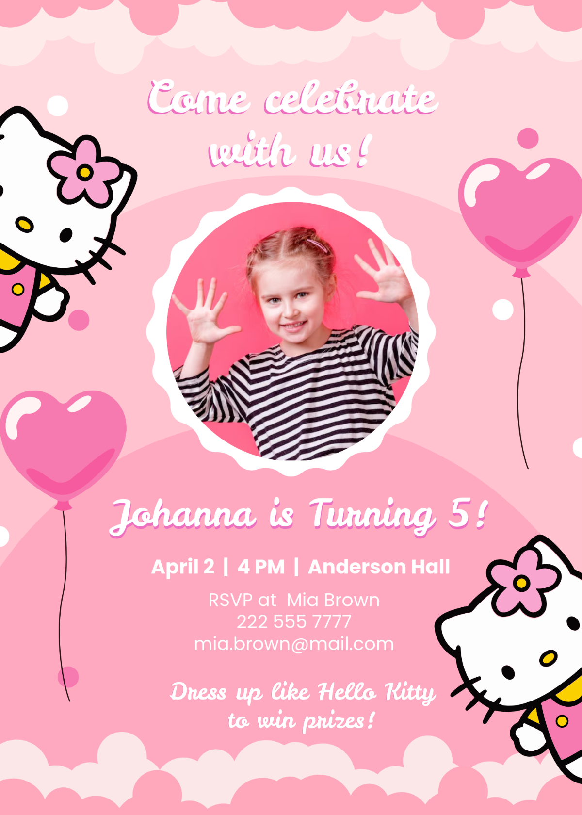 Hello Kitty Printable Birthday Invitations