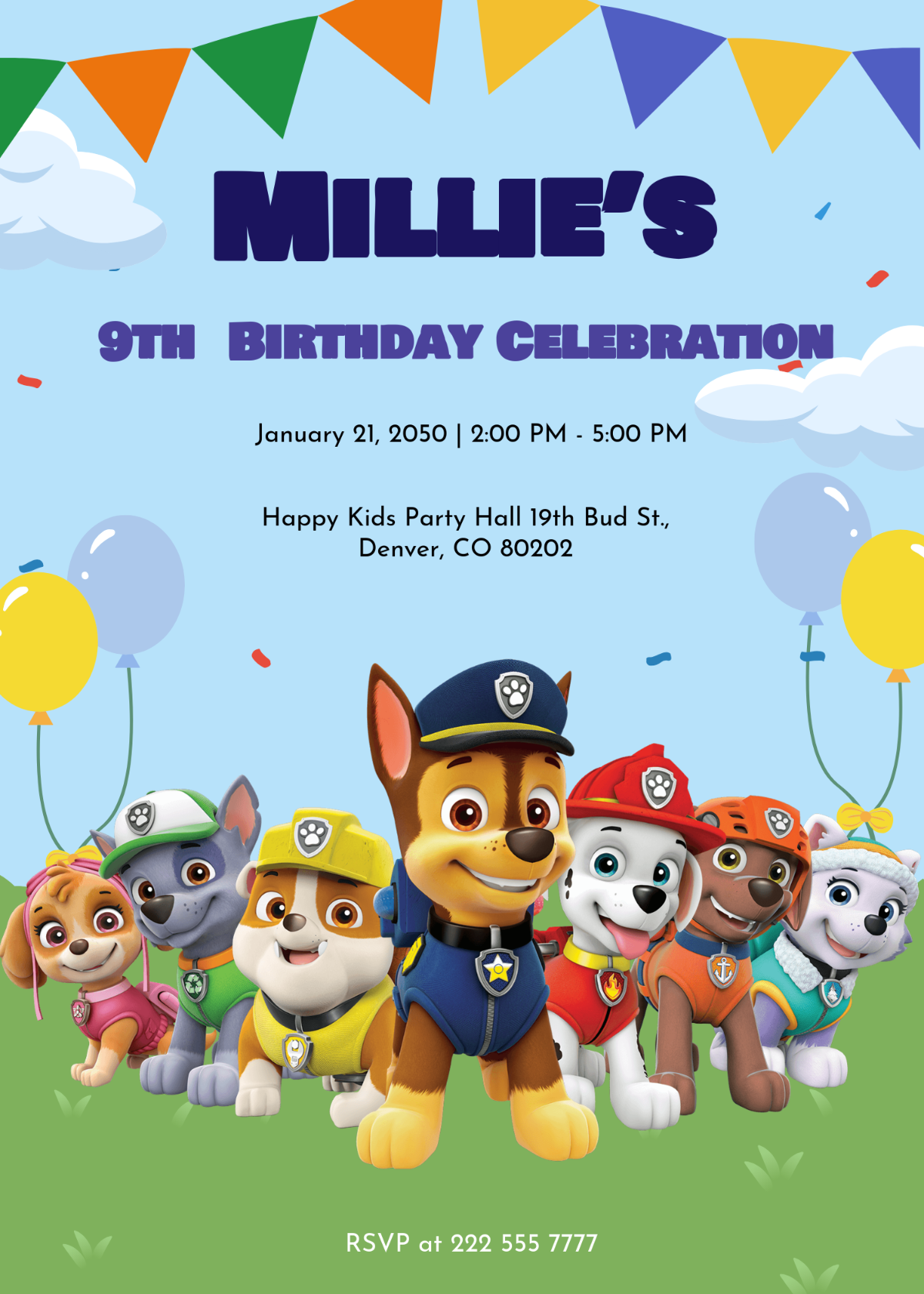 Free Paw Patrol Birthday Party Invitation Template To Edit Online Free Paw Patrol Birthday Party Invitation Template To Edit Online