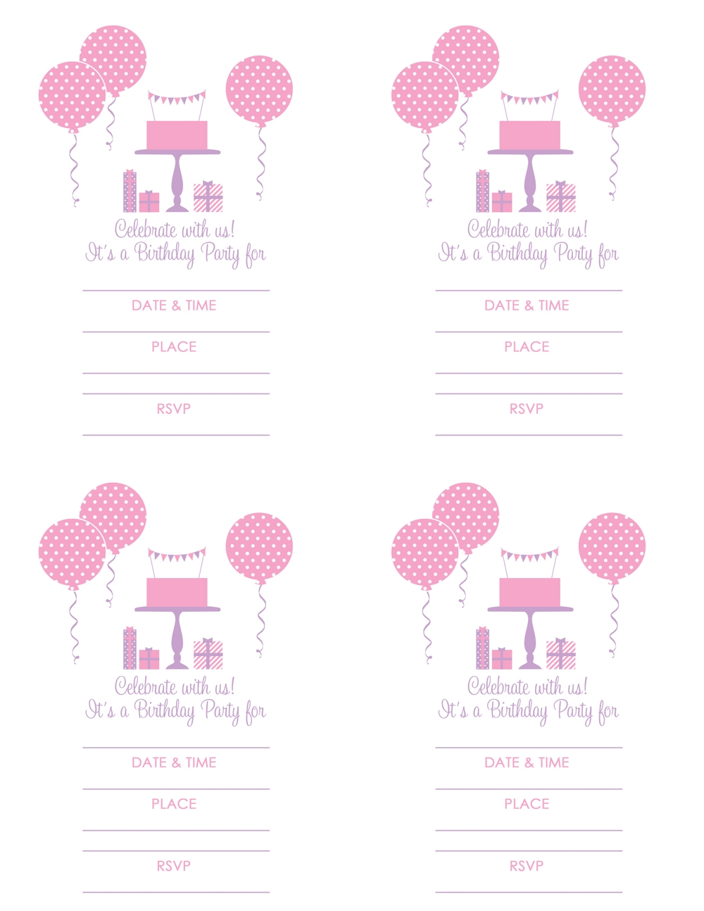 downloadable free printable birthday invitations downloadable free printable birthday invitations