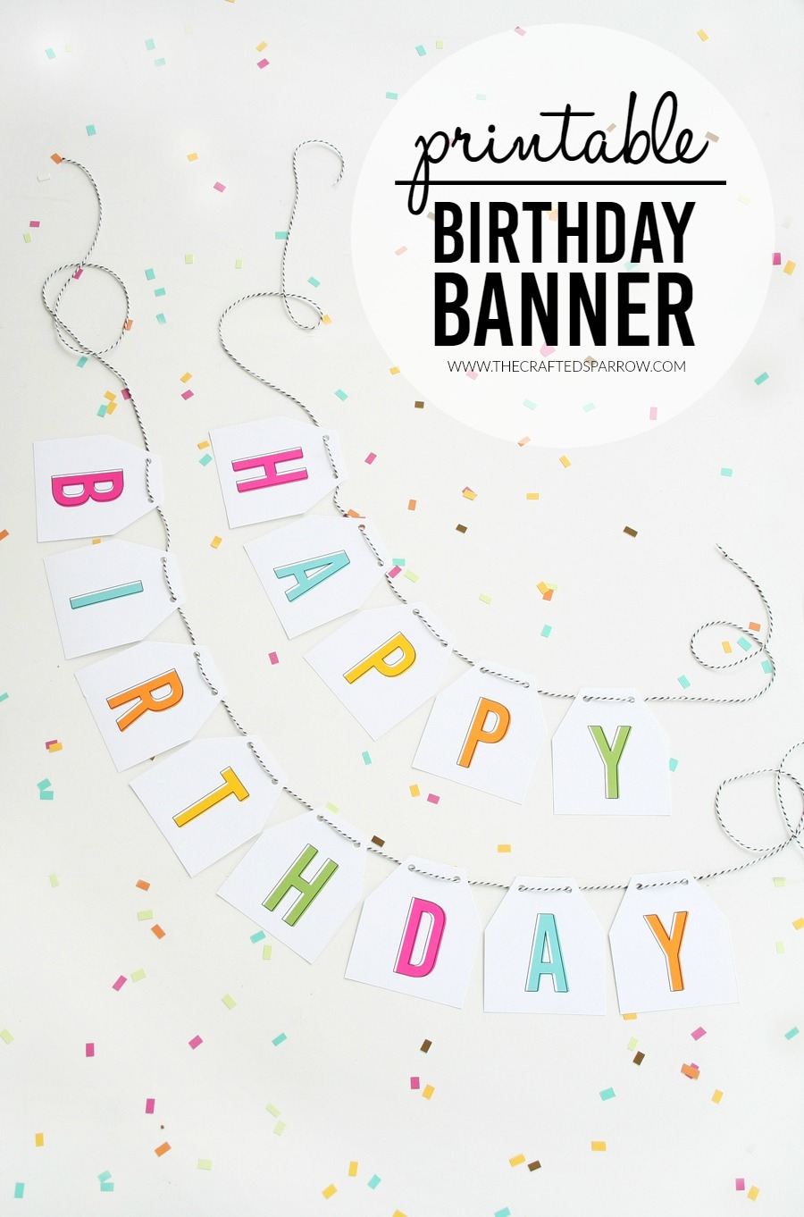 Free Printable Banner Happy Birthday