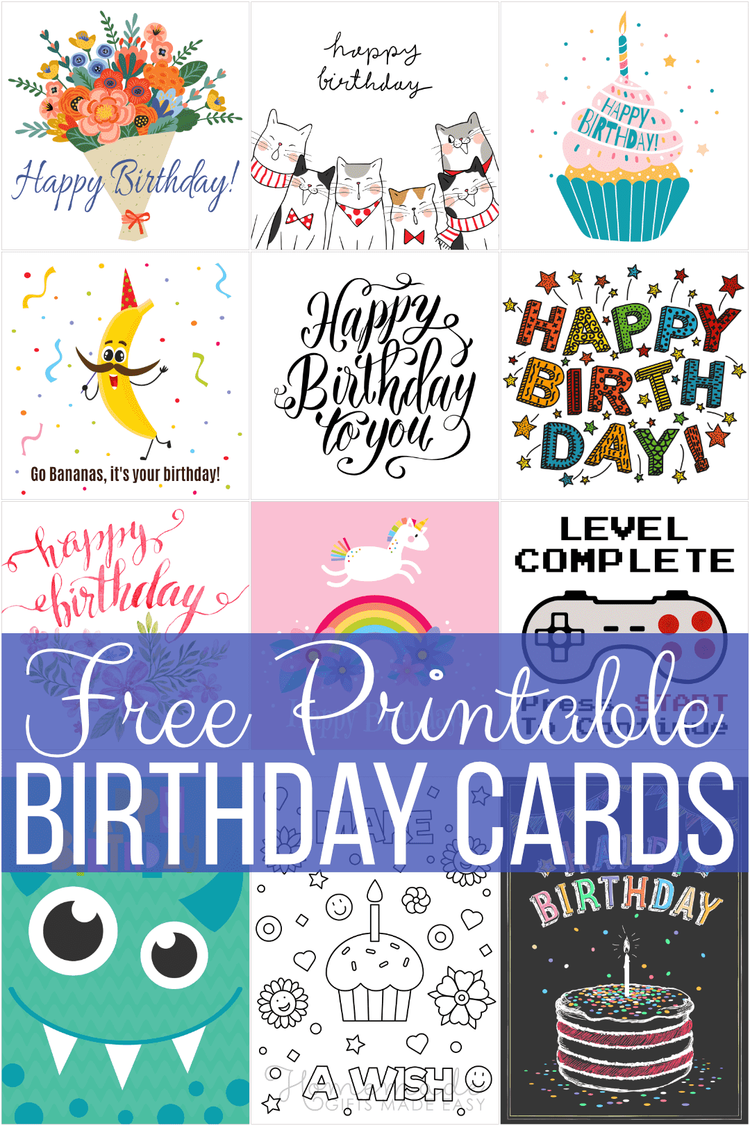 free printable birthday gift cards