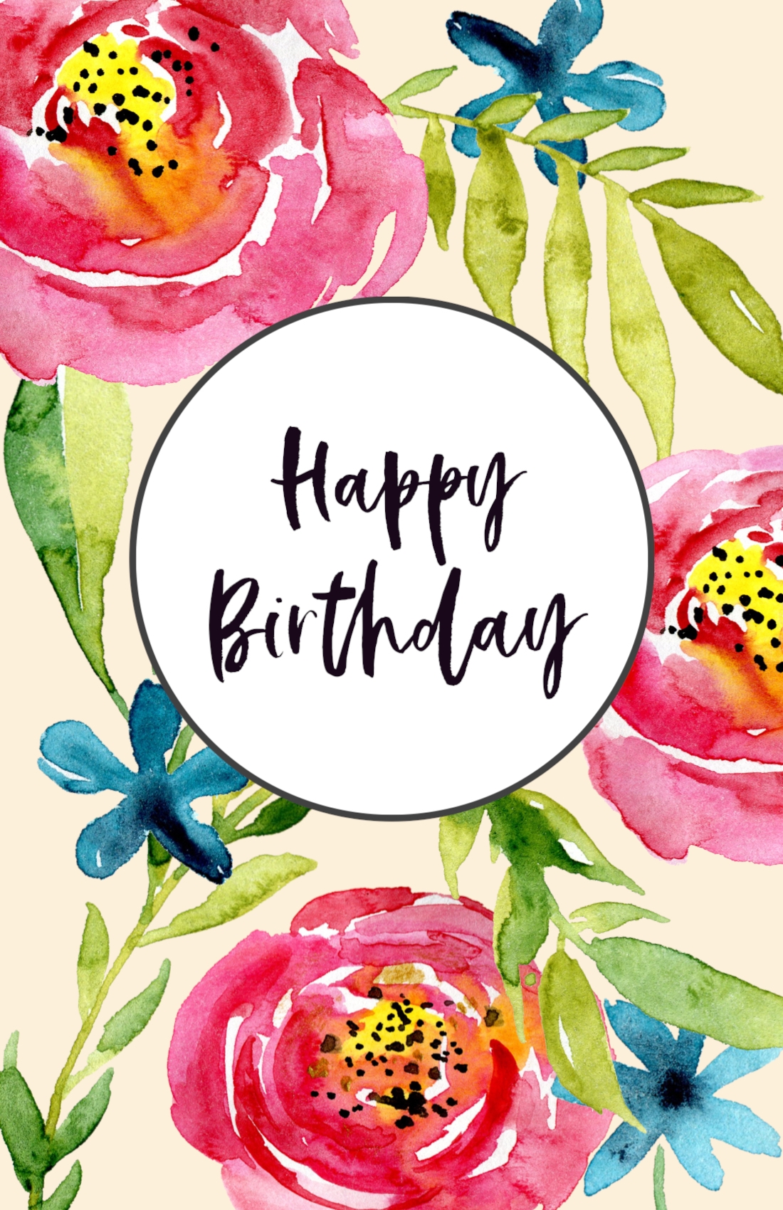 happy birthday card printable free happy birthday card printable free