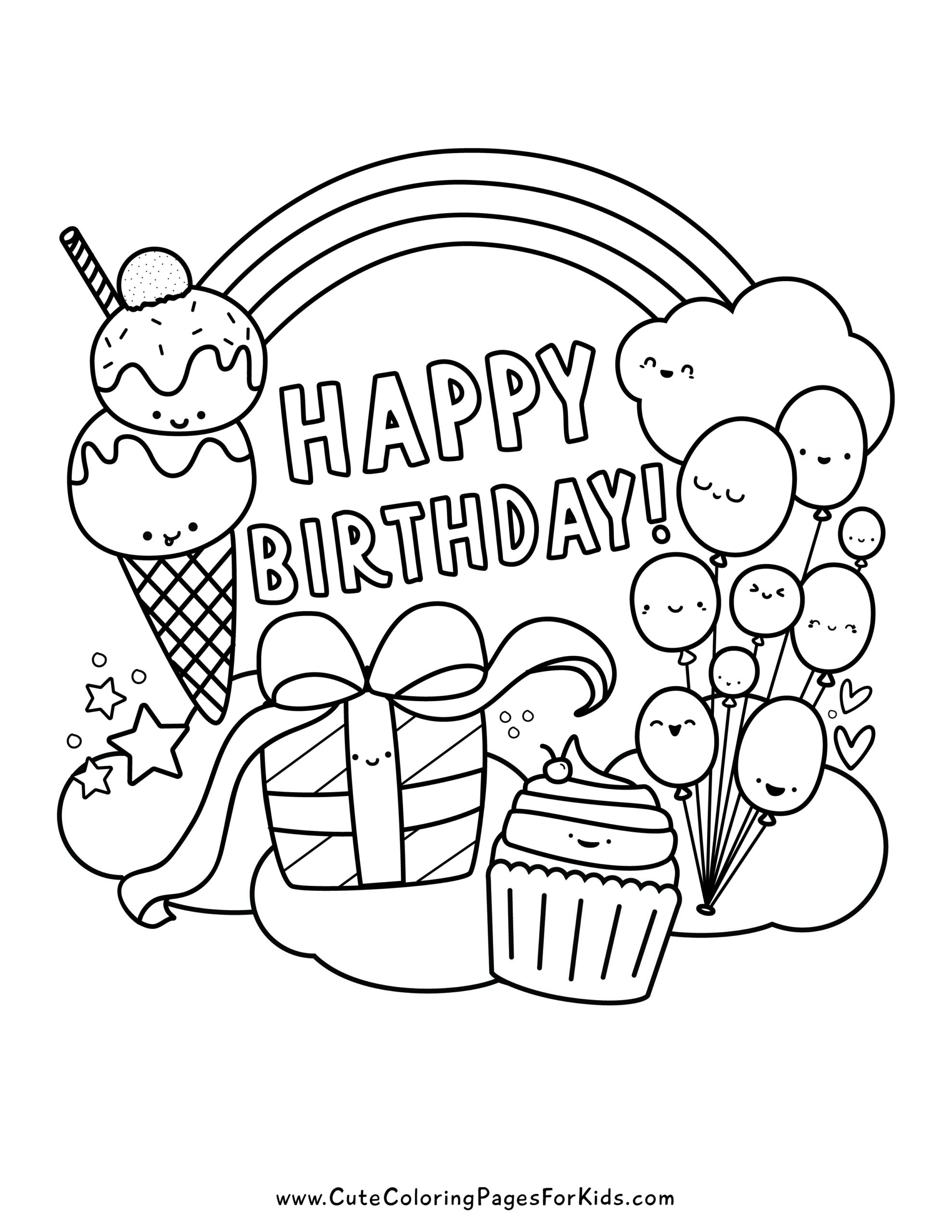 Free Printable Birthday Coloring Pages Cute Coloring Pages For Free Printable Birthday Coloring Pages Cute Coloring Pages For