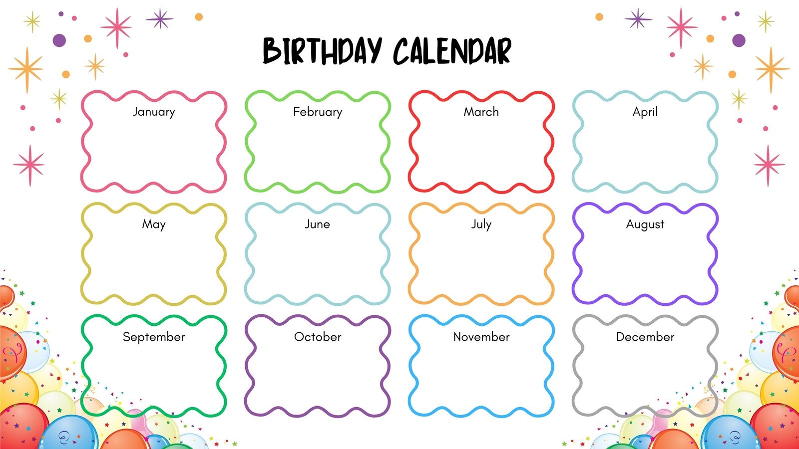 printable birthday list