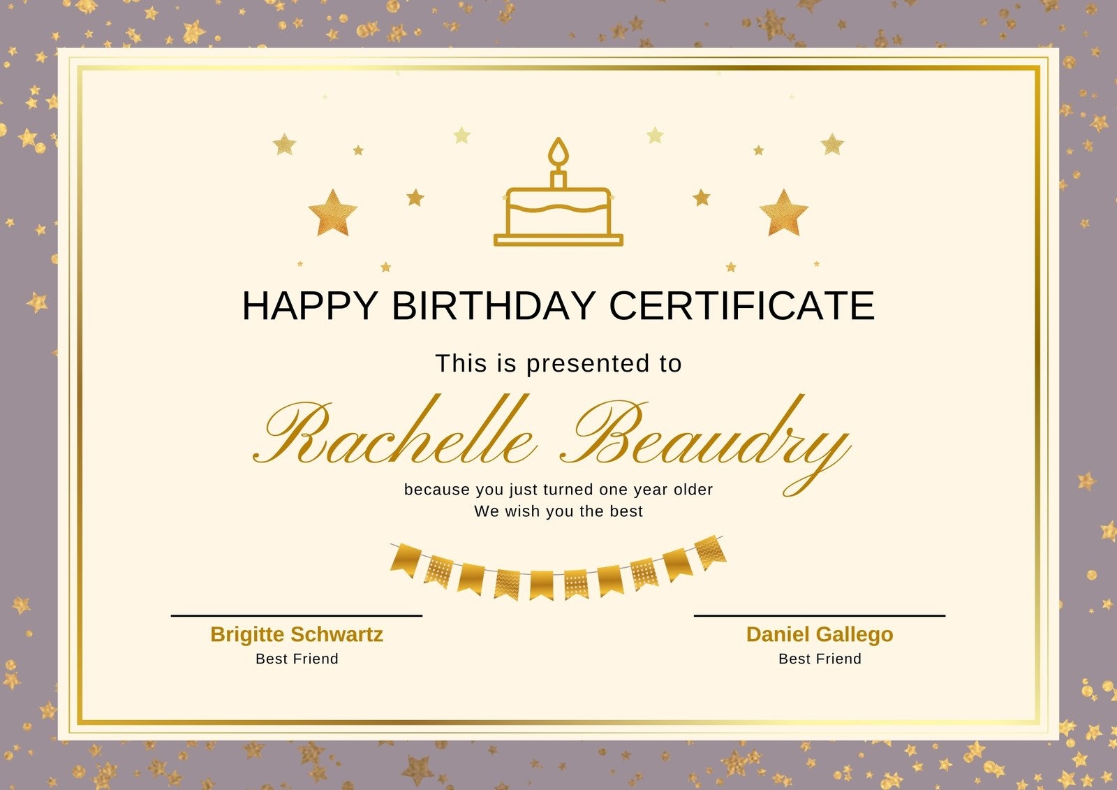 Happy Birthday Certificate Printable