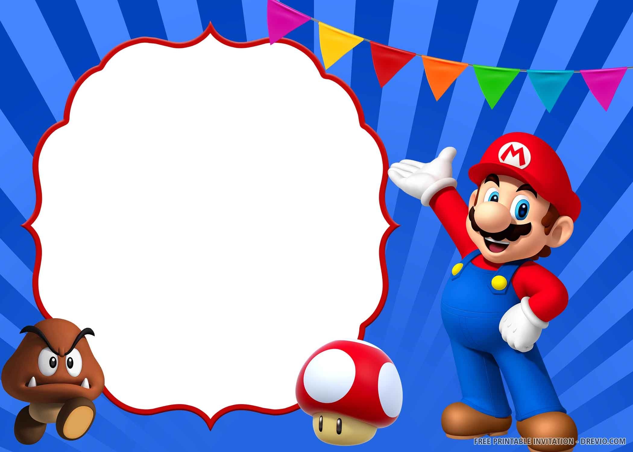 FREE PRINTABLE Super Mario Birthday Invitation Templates Worksheets Library FREE PRINTABLE Super Mario Birthday Invitation Templates Worksheets Library