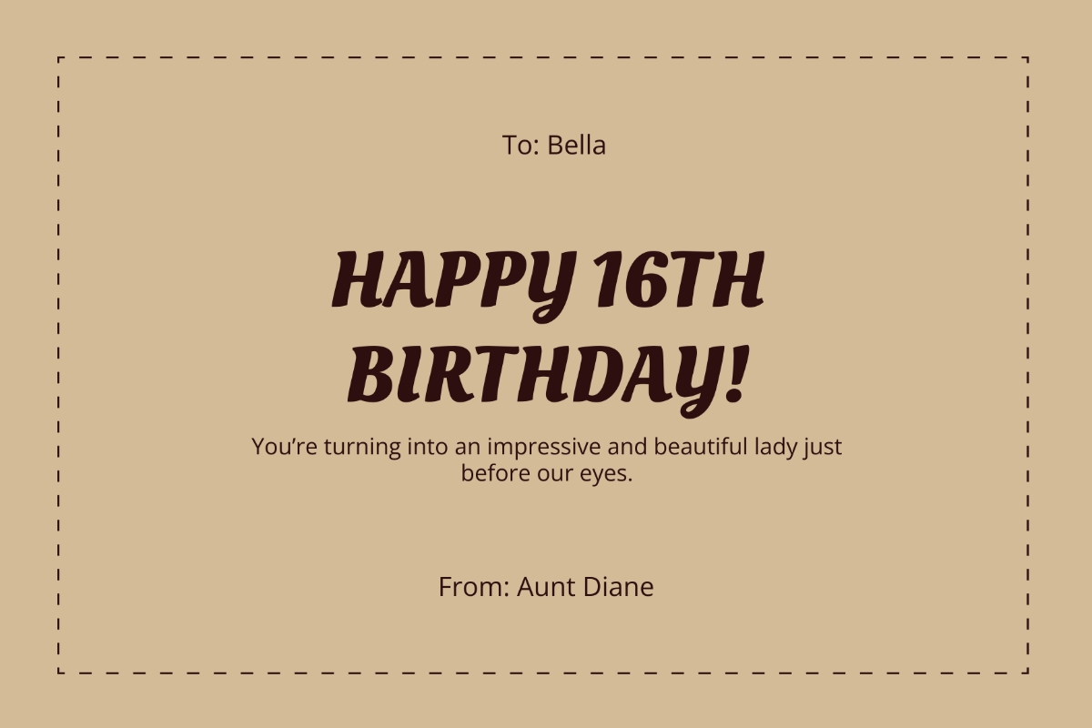 Free Sweet 16 Birthday Card Templates Editable And Printable Free Sweet 16 Birthday Card Templates Editable And Printable