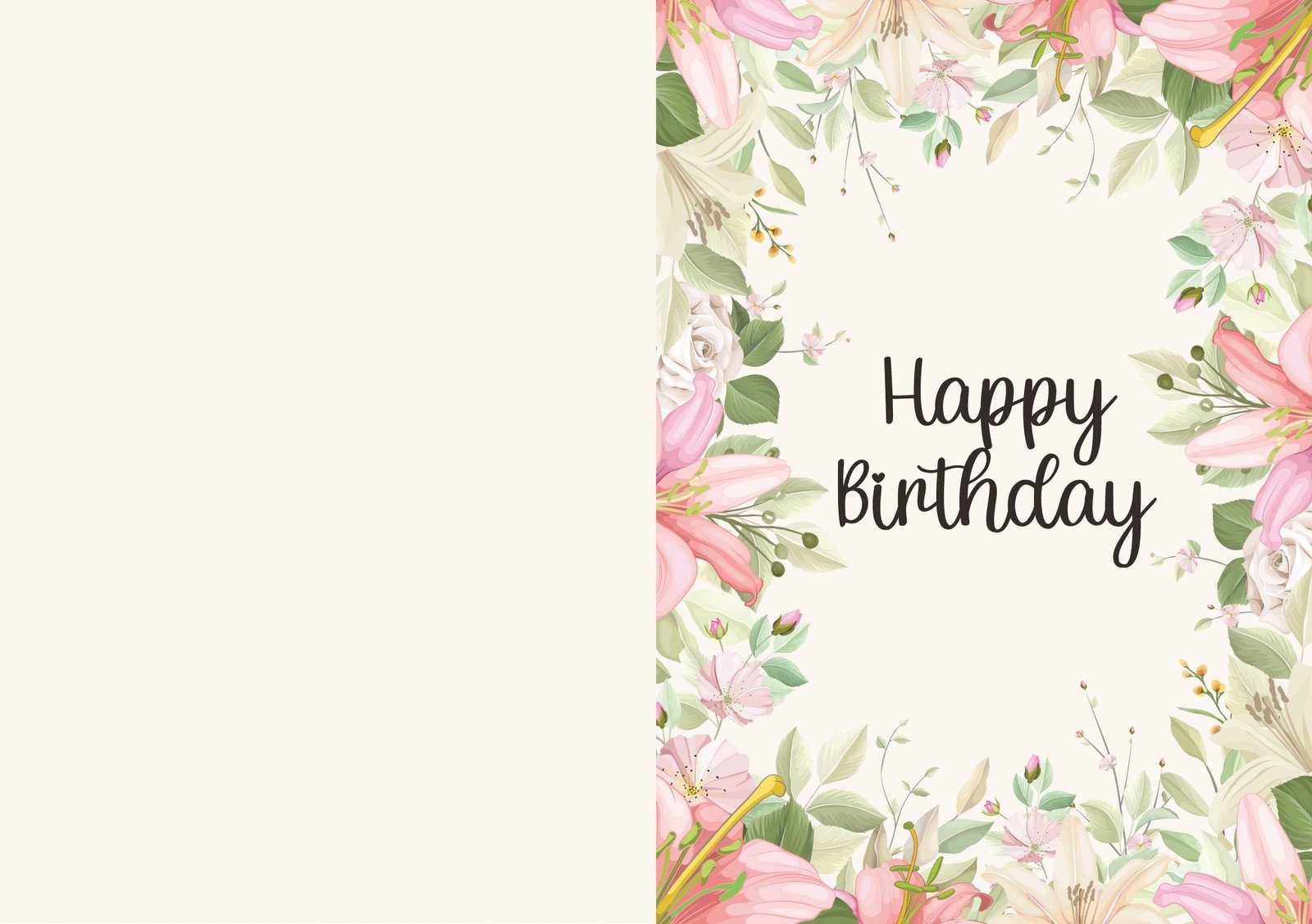 Free To Personalize Folded Birthday Card Templates Canva