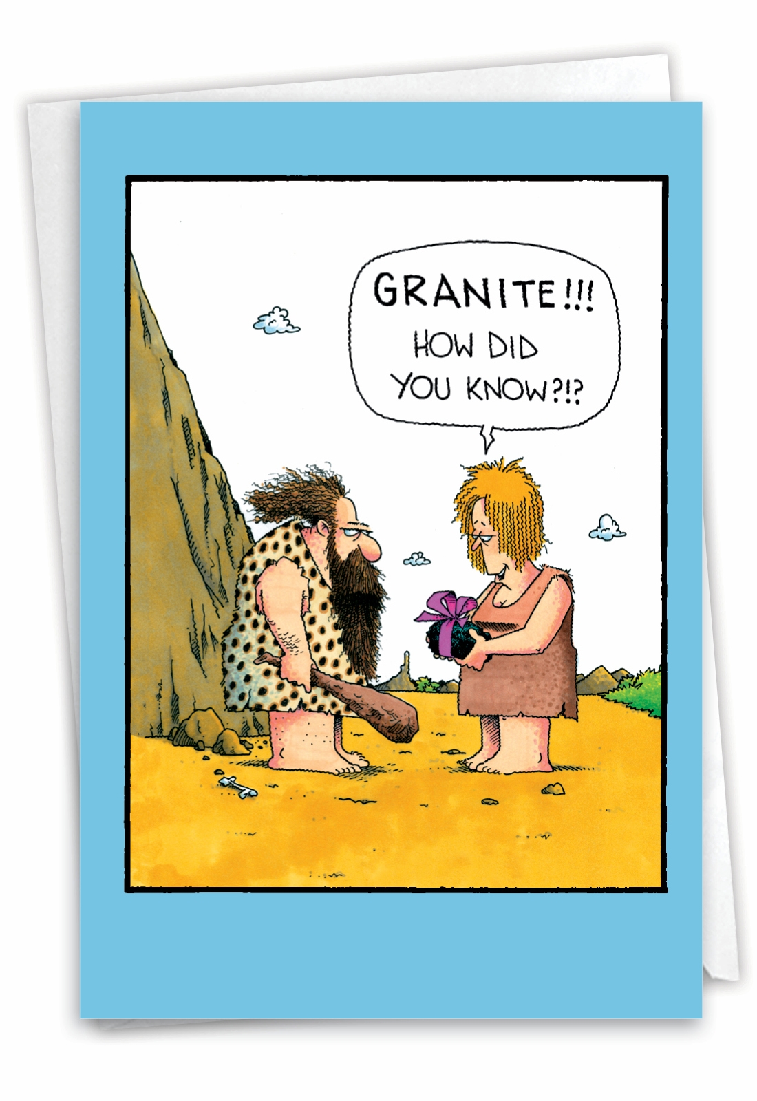 Granite Funny Thank You Greeting Card