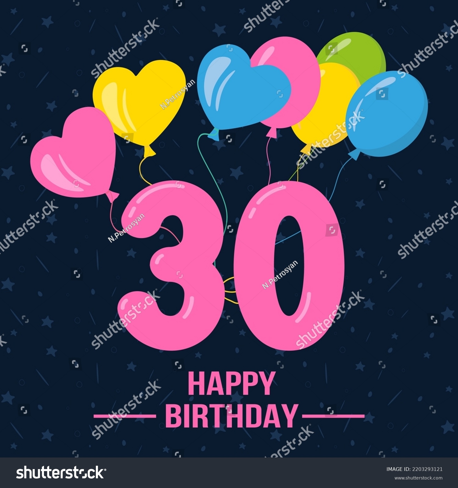 Happy 30th Birthday Happy Birthday Wishes Stock Vector Royalty Happy 30th Birthday Happy Birthday Wishes Stock Vector Royalty