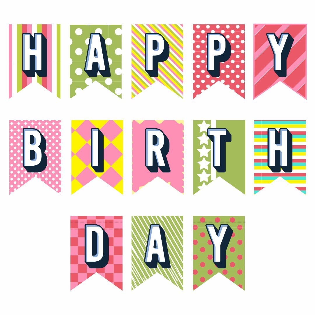 Happy Birthday Banner 10 Free PDF Printables Printablee Worksheets Library