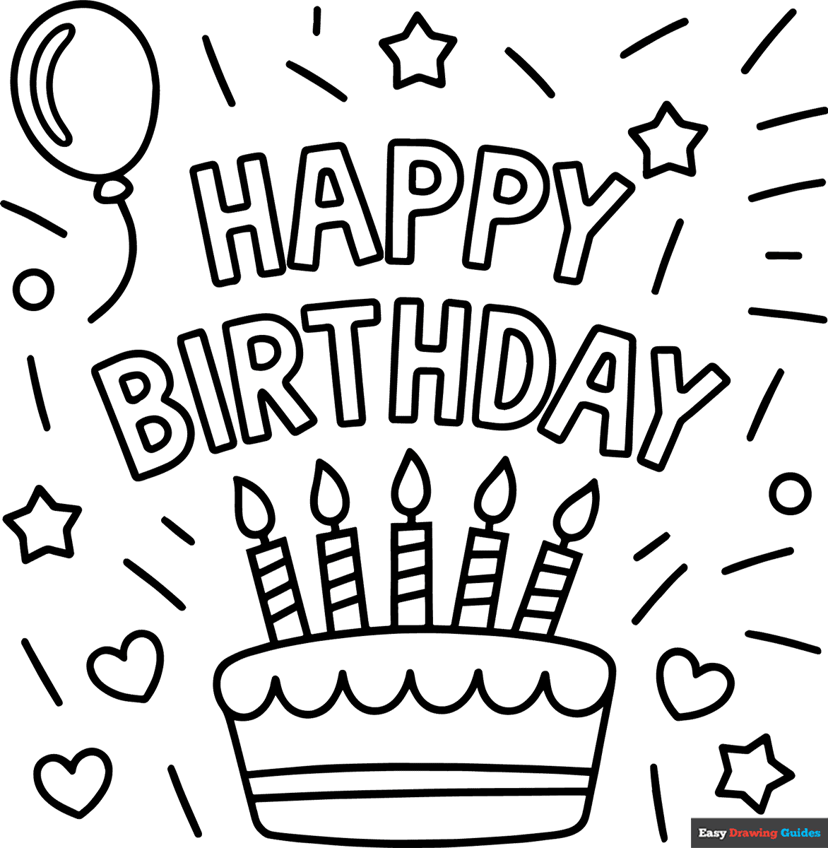 birthday card printable coloring