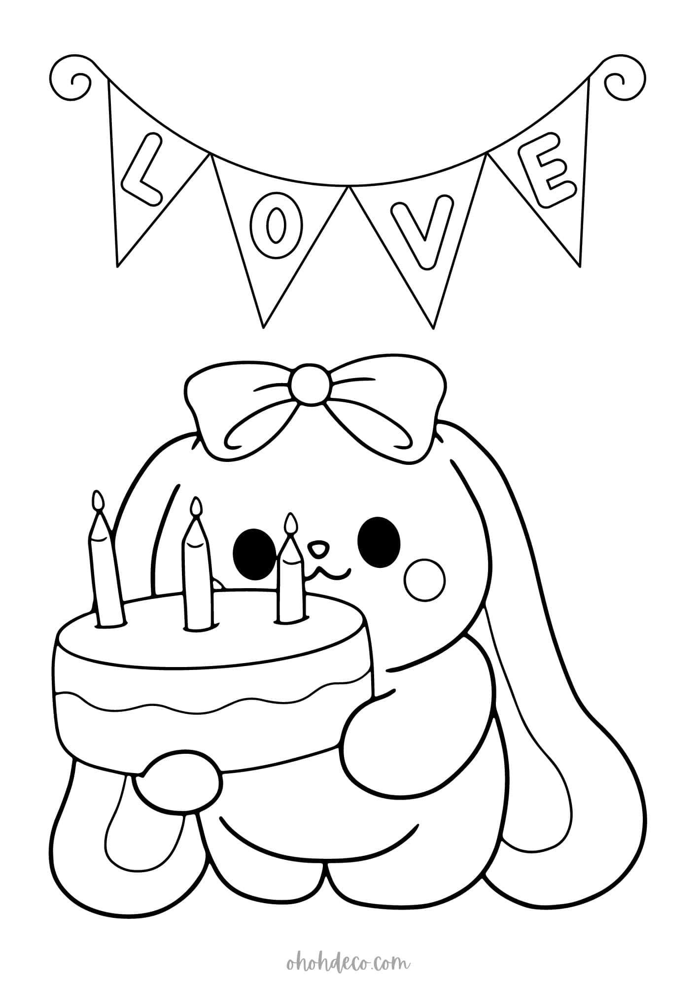 happy birthday coloring pictures printable