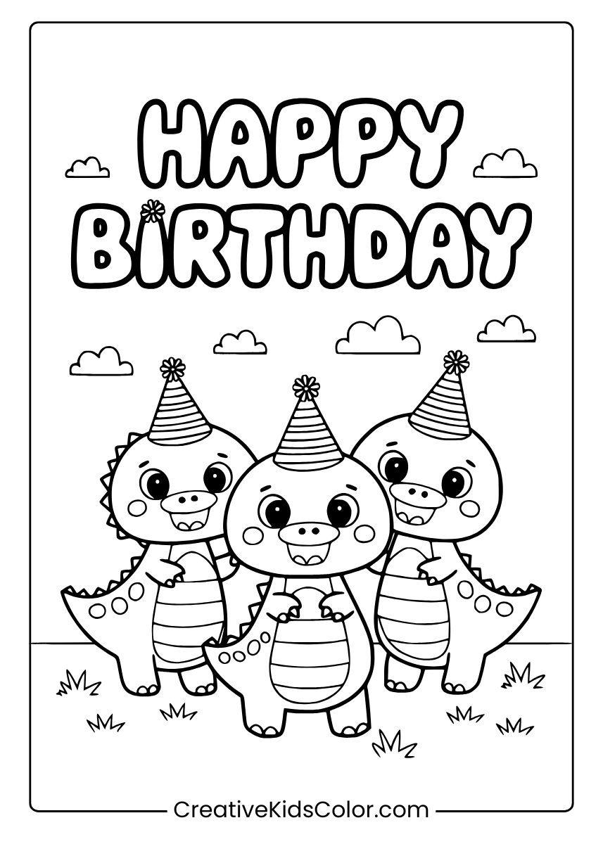 printable coloring cards for birthdays
