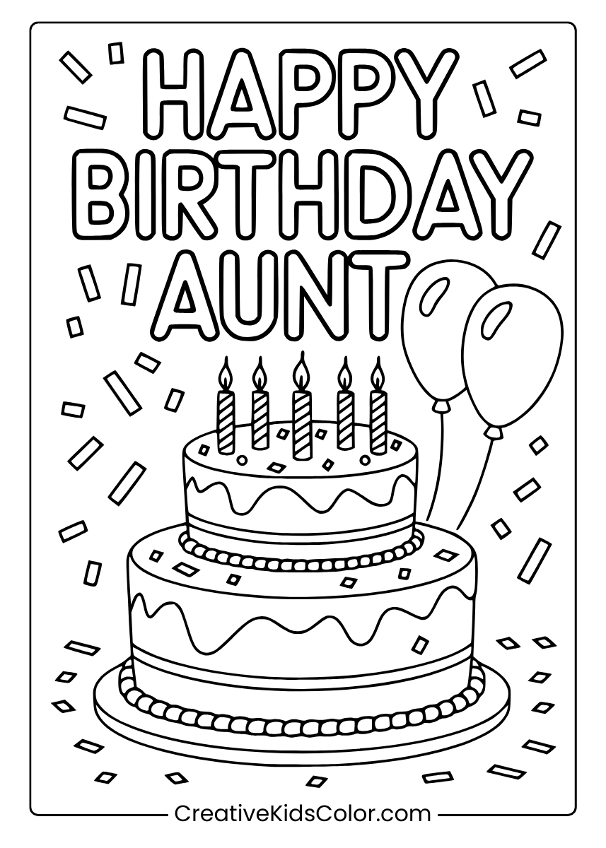 happy birthday free printable coloring pages
