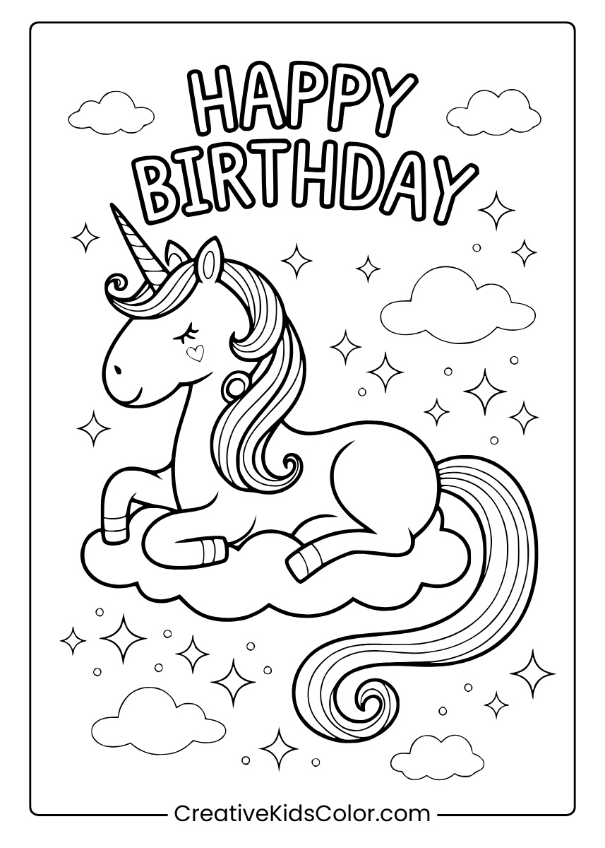 free printable birthday cards to color