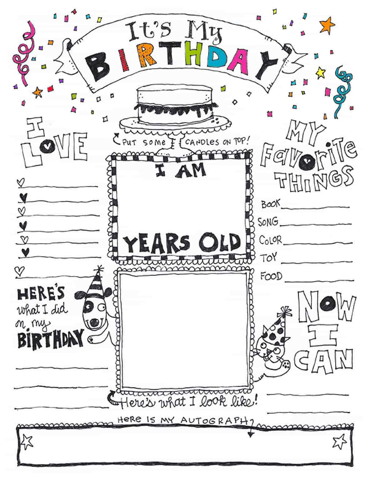 free printable birthday colouring pages free printable birthday colouring pages