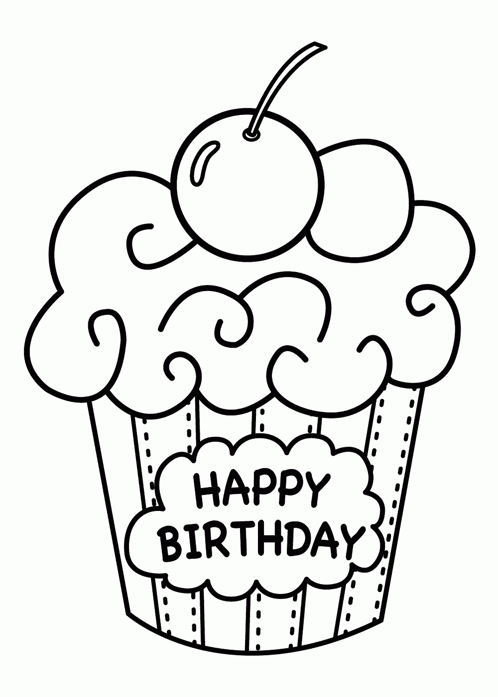 Happy Birthday Coloring Printables Printable Party Favors