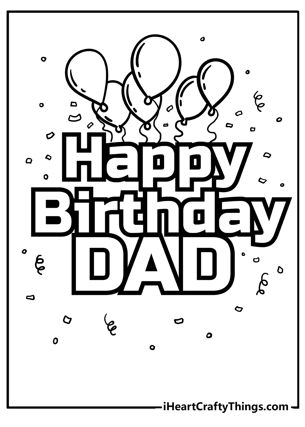 Happy Birthday Dad Coloring Pages 100 Free Printables