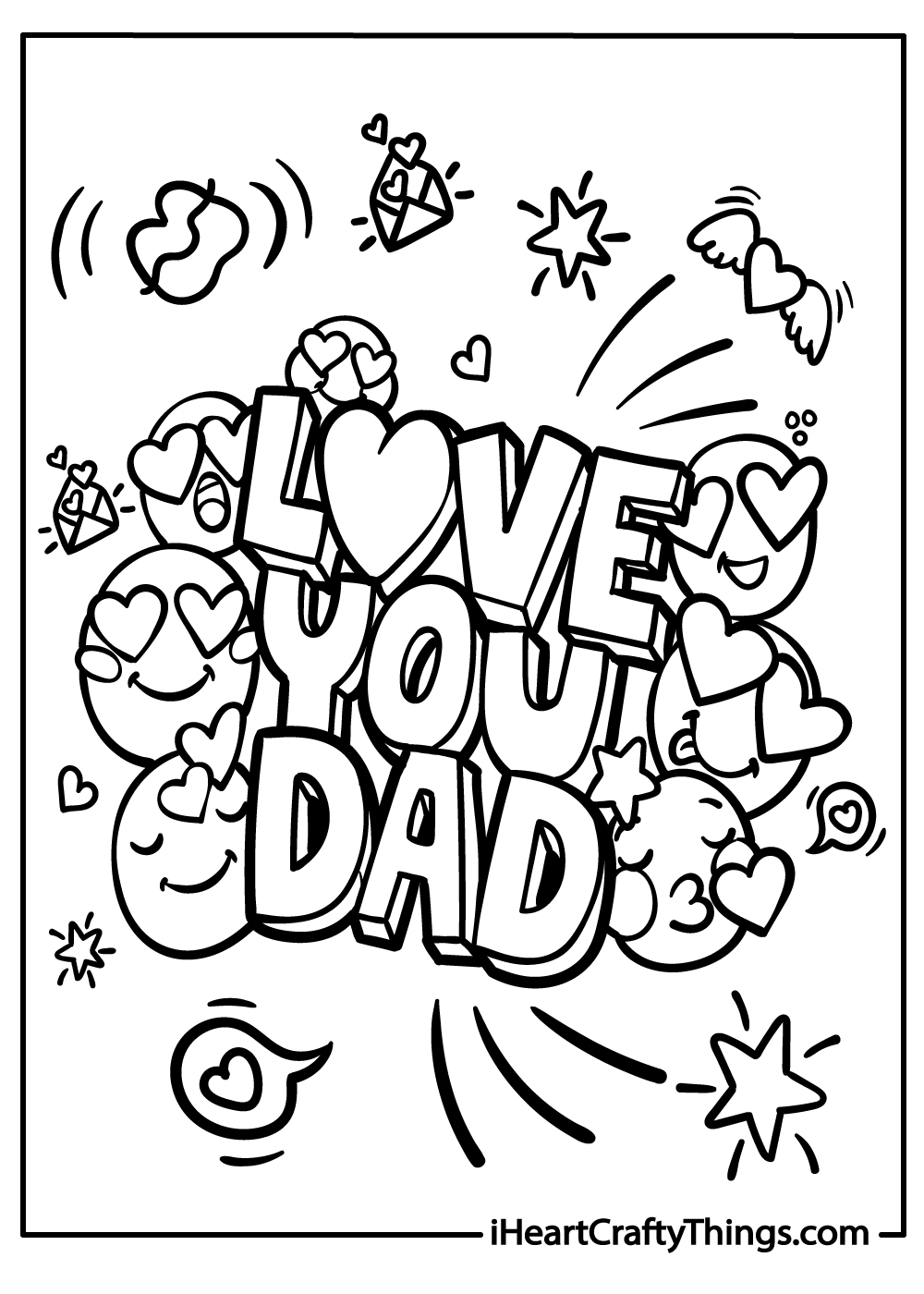 foldable happy birthday dad printable coloring card