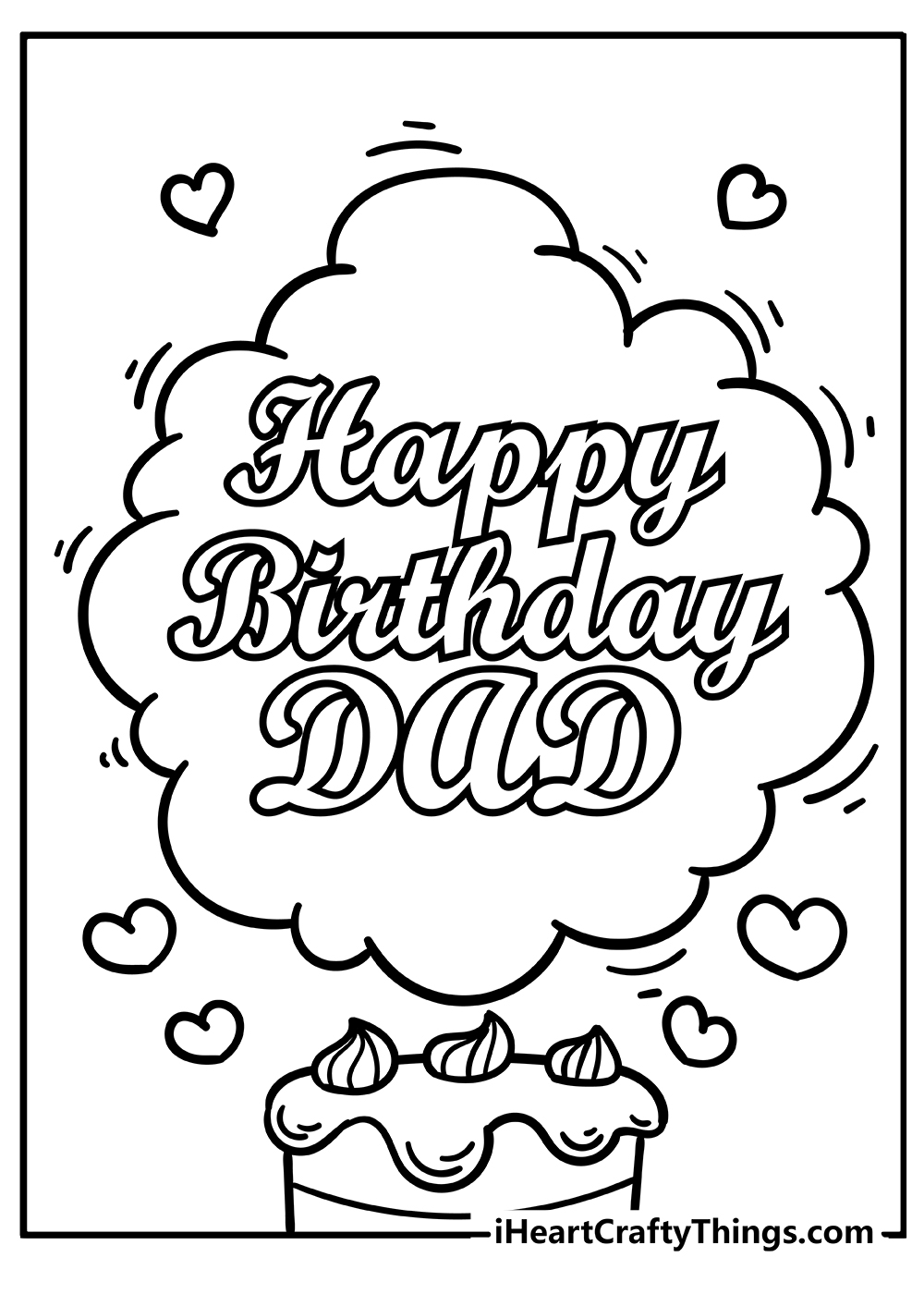 Happy Birthday Dad Coloring Pages 100 Free Printables