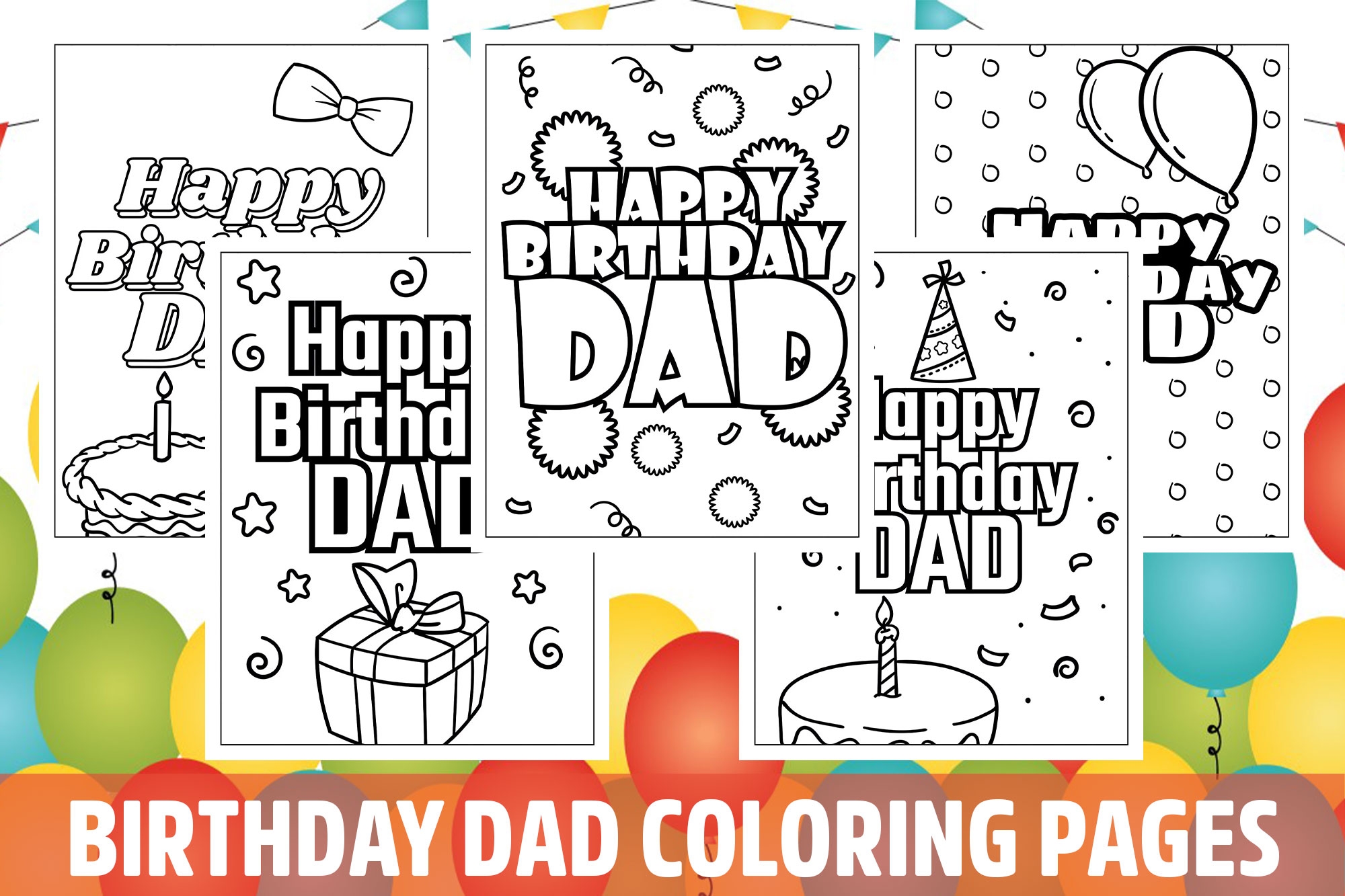 happy birthday daddy coloring pages printable