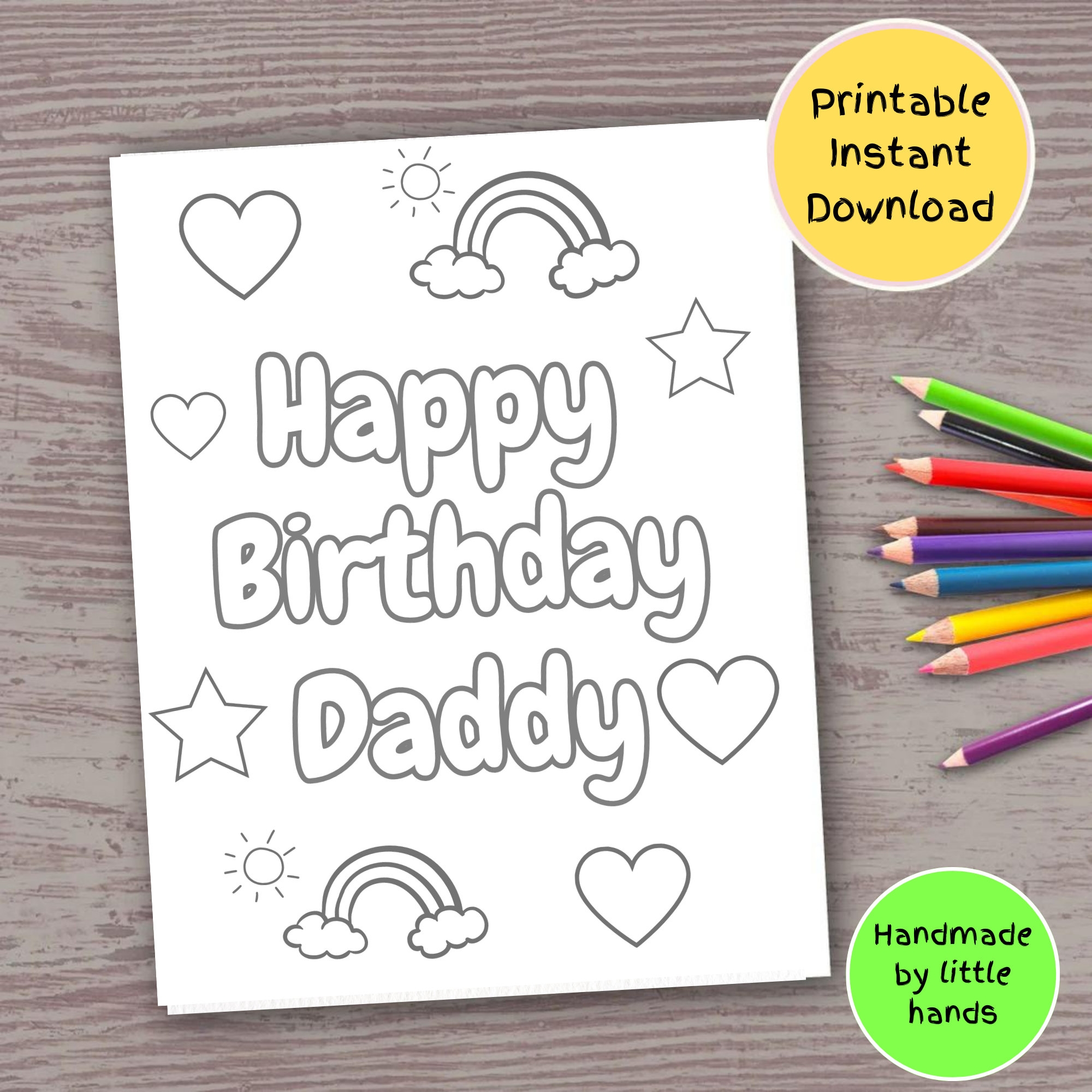 Happy Birthday Daddy Printable