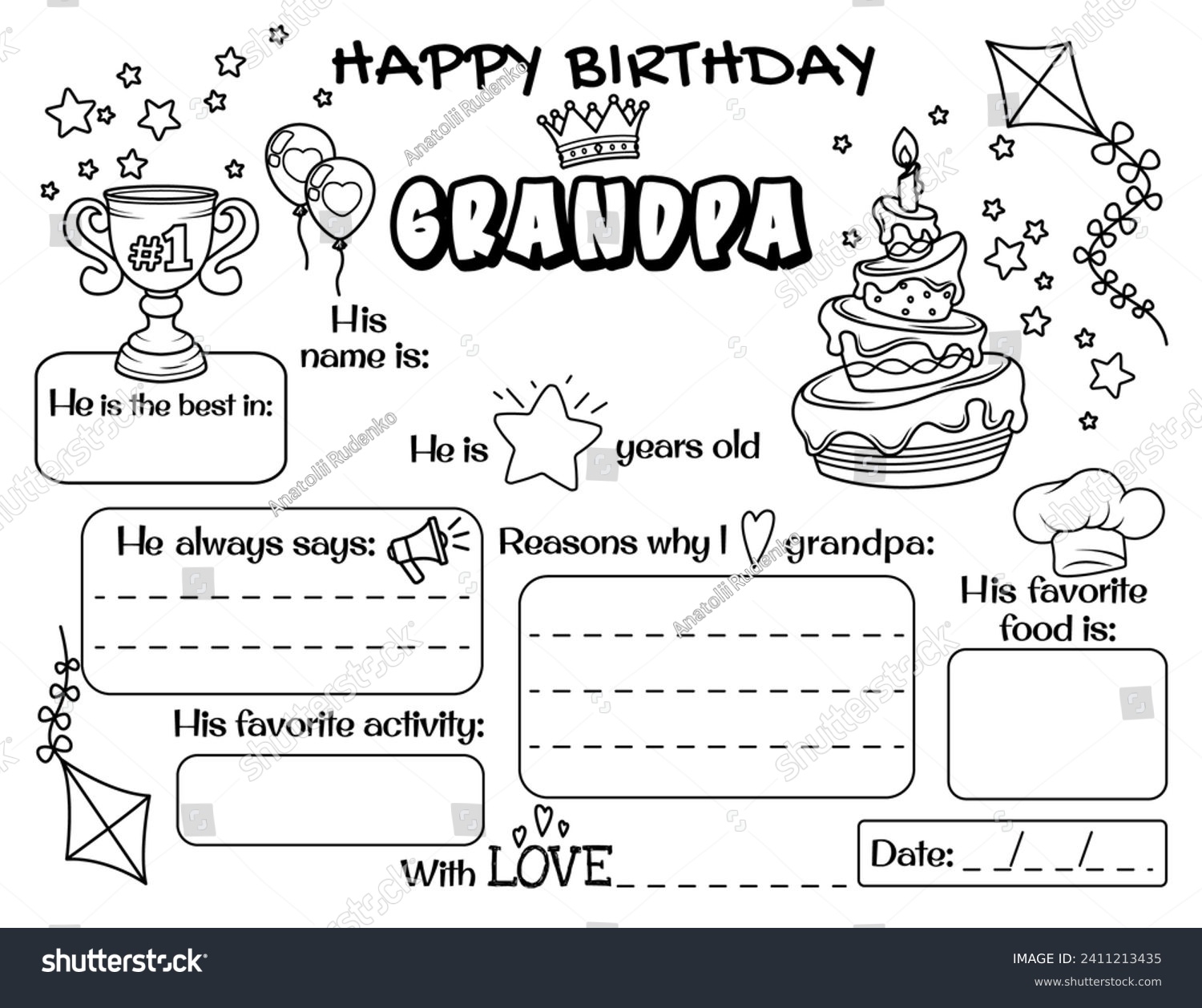 Happy Birthday Grandpa Over 2 845 Royalty Free Licensable Stock Illustrations U0026 Drawings Shutterstock