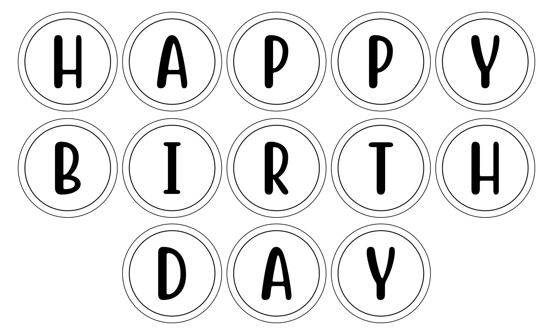 happy birthday alphabet letters printable