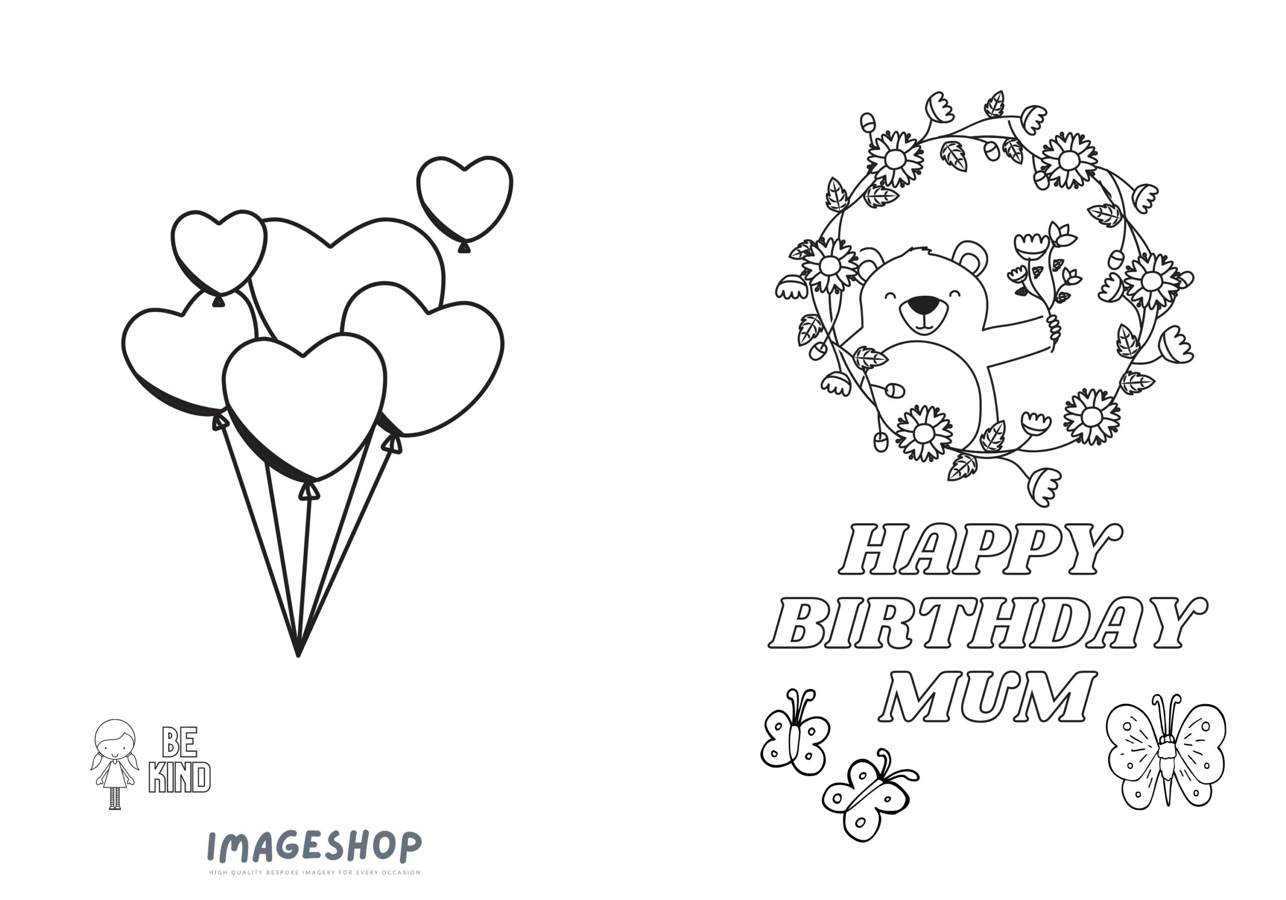 Foldable Birthday Cards For Mom Printable Coloring