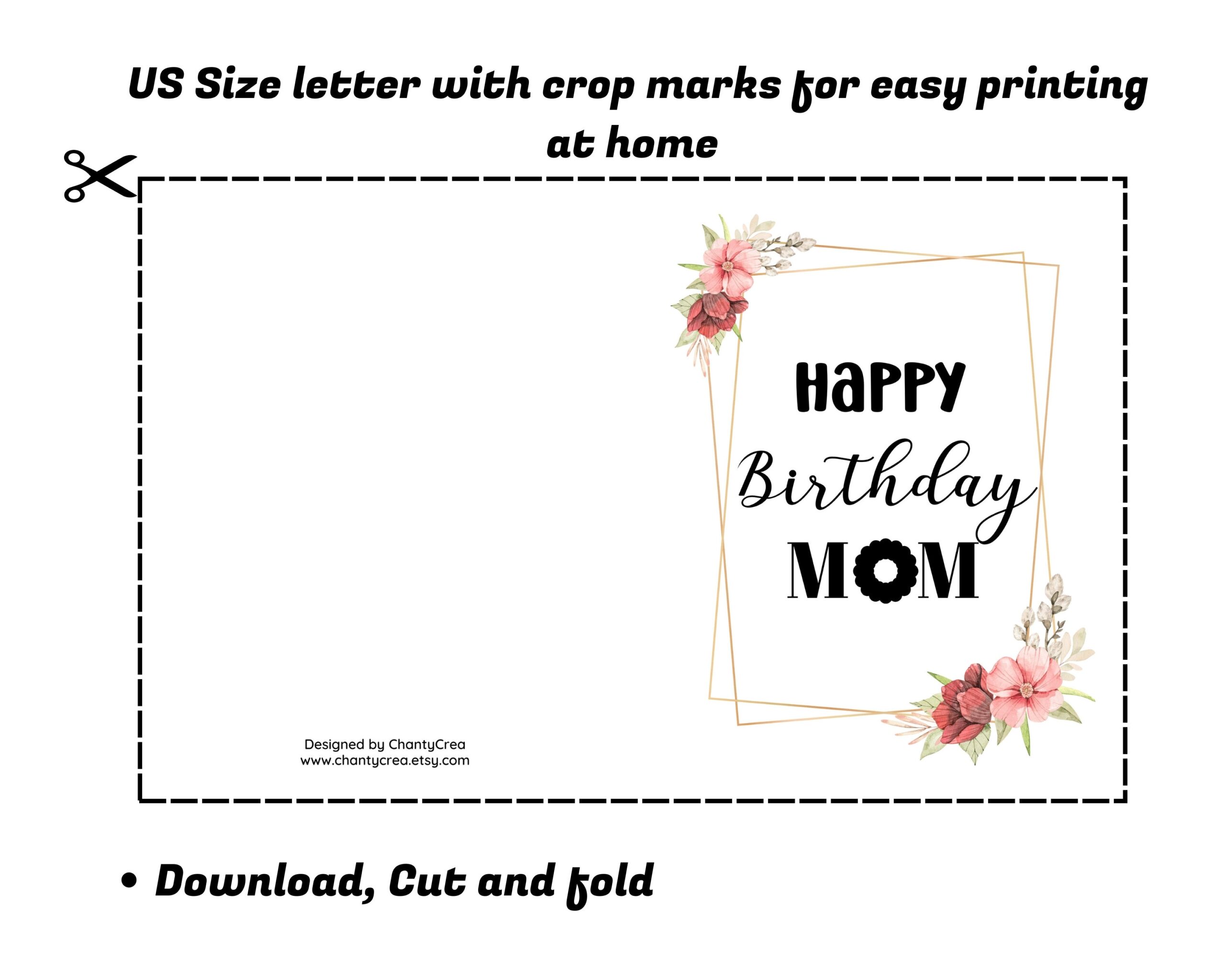mom birthday card printable