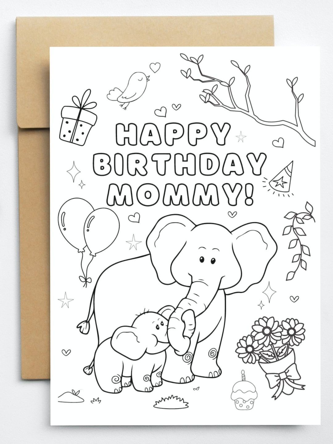 Happy Birthday Mommy Adorable Coloring Card From Child Birthday Greetings For Mom Etsy Happy Birthday Mommy Adorable Coloring Card From Child Birthday Greetings For Mom Etsy