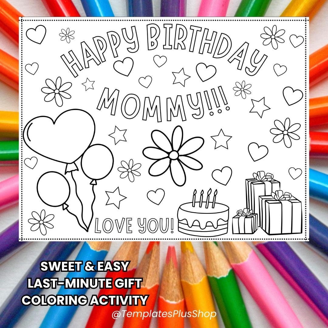 Happy Birthday Coloring Page Printable