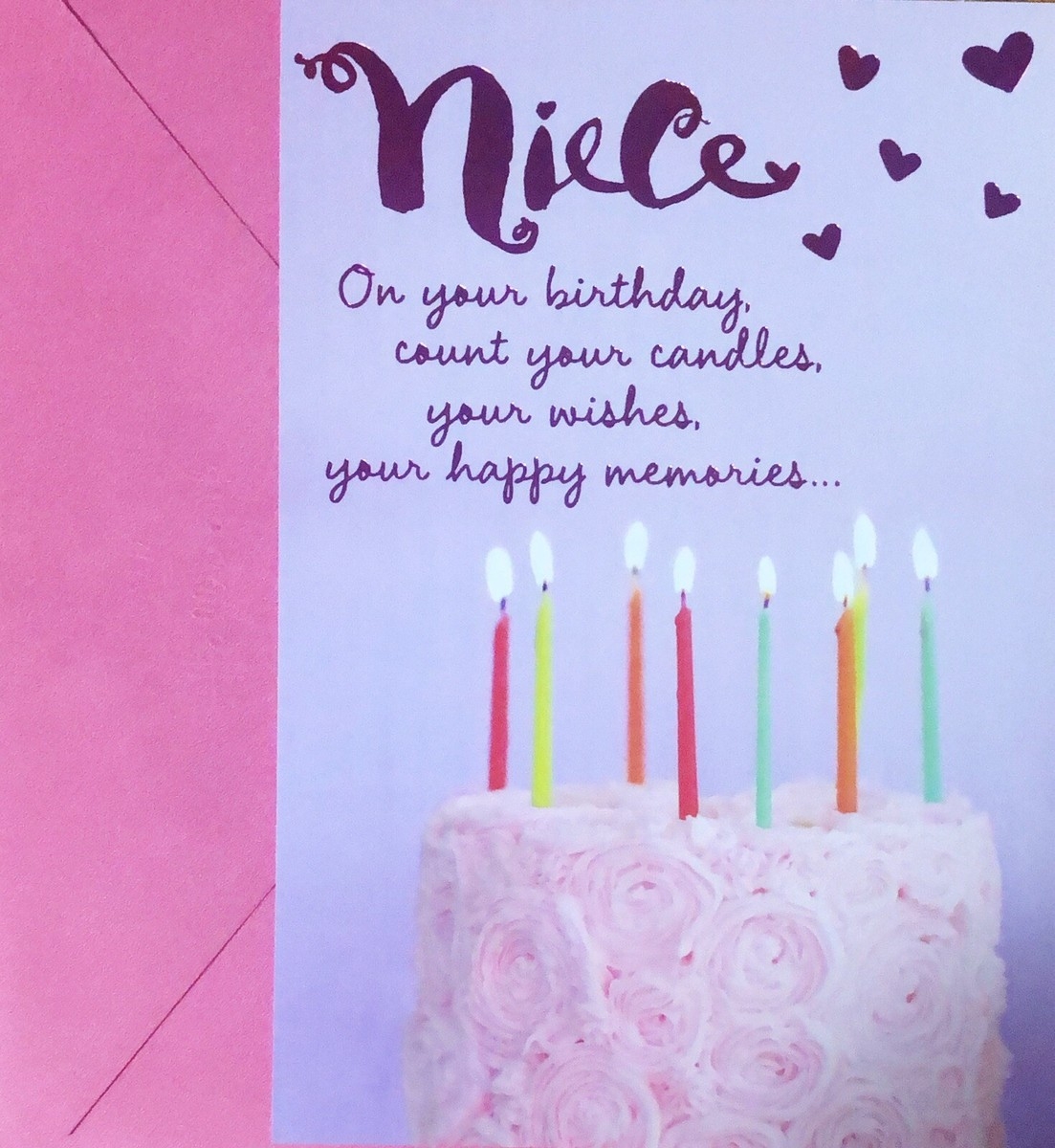 Happy Birthday Niece On Your Birthday Cake 5 x7 Hallmark Greeting Card