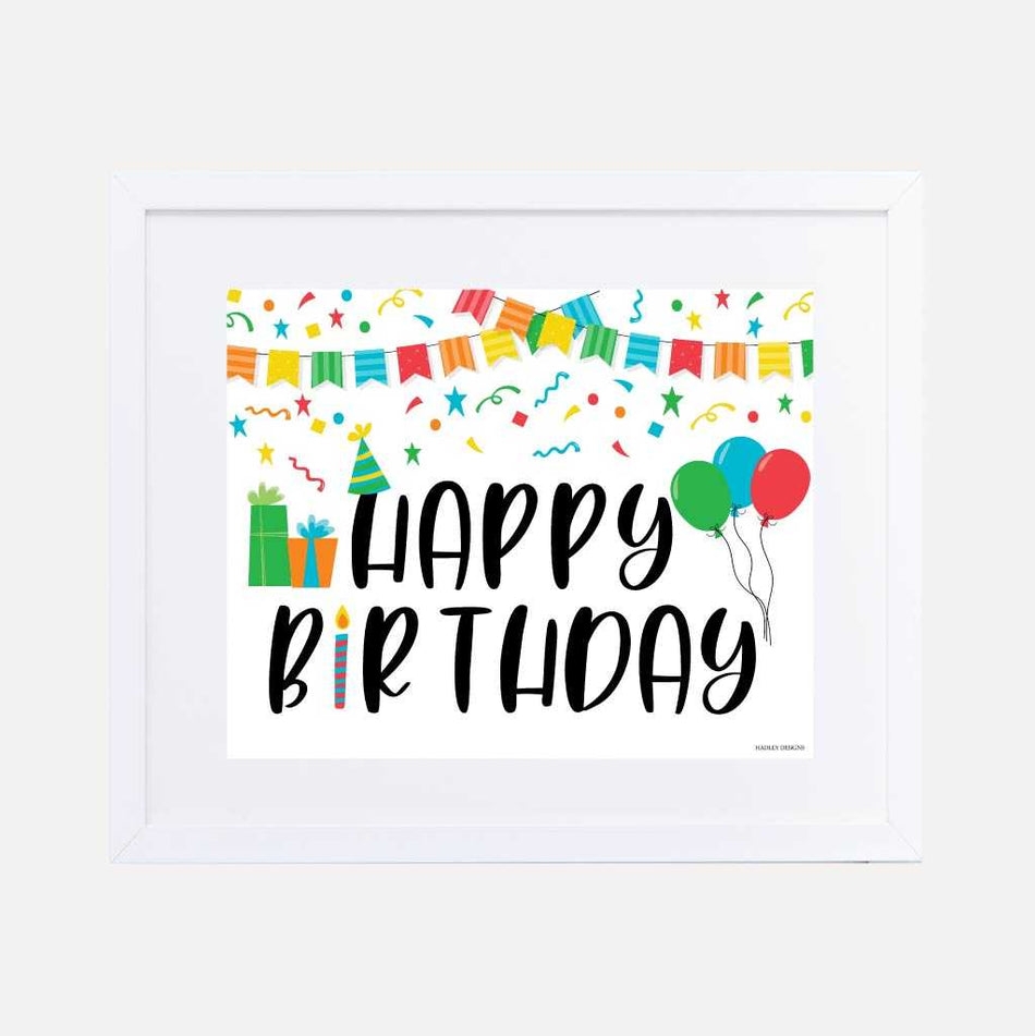 printable happy birthday sign