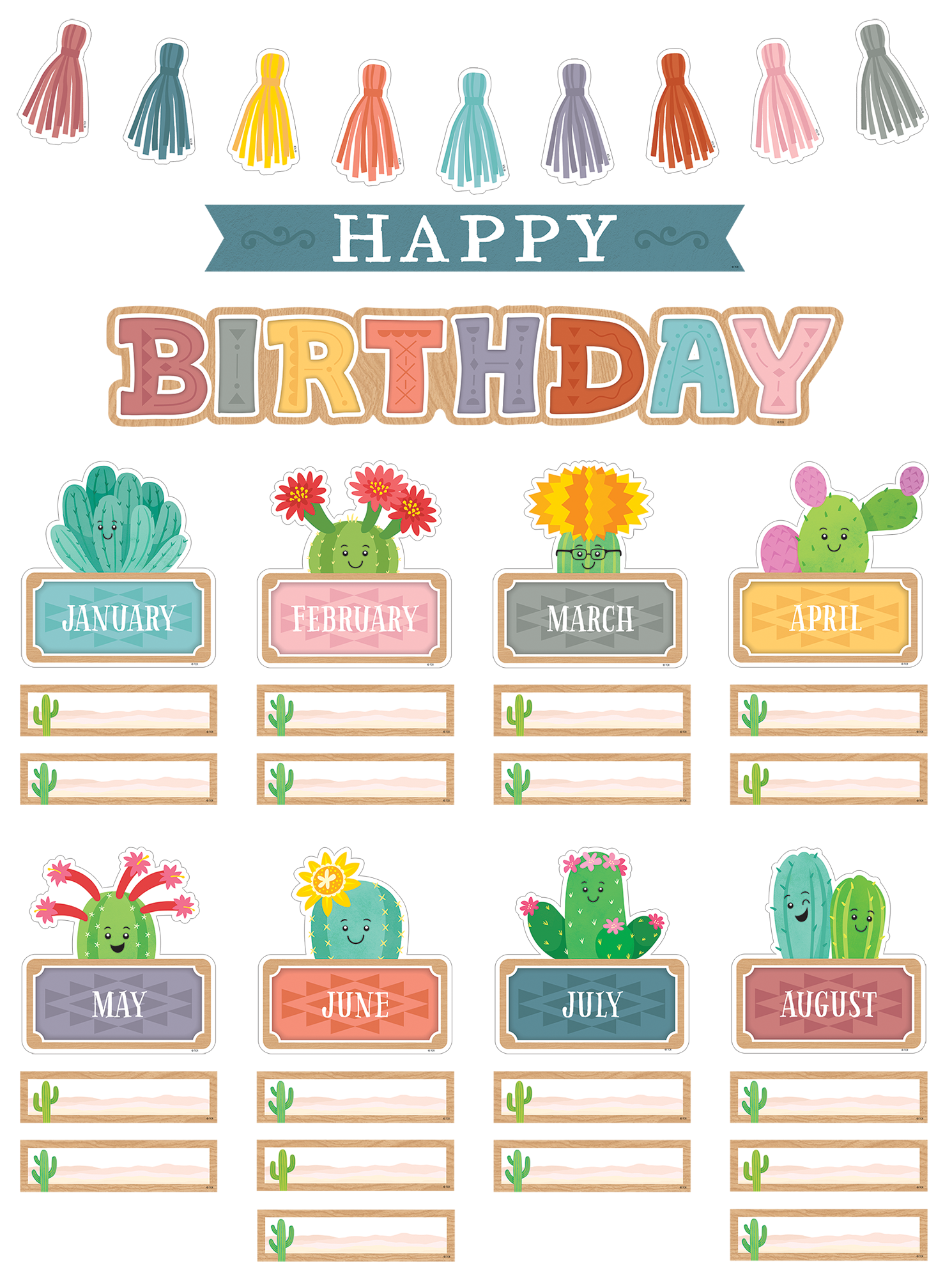 Happy Cactus Crew Happy Birthday Mini Bulletin Board Happy Cactus Crew Happy Birthday Mini Bulletin Board
