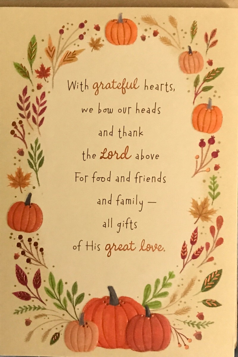 Happy Thanksgiving Religious Gold Etching American Greetings Greeting Card EBay Happy Thanksgiving Religious Gold Etching American Greetings Greeting Card EBay