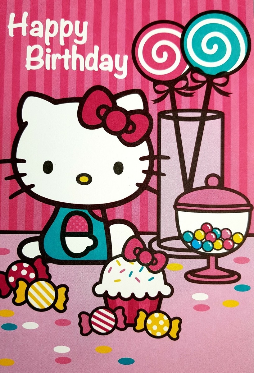 HELLO KITTY Birthday Card 
