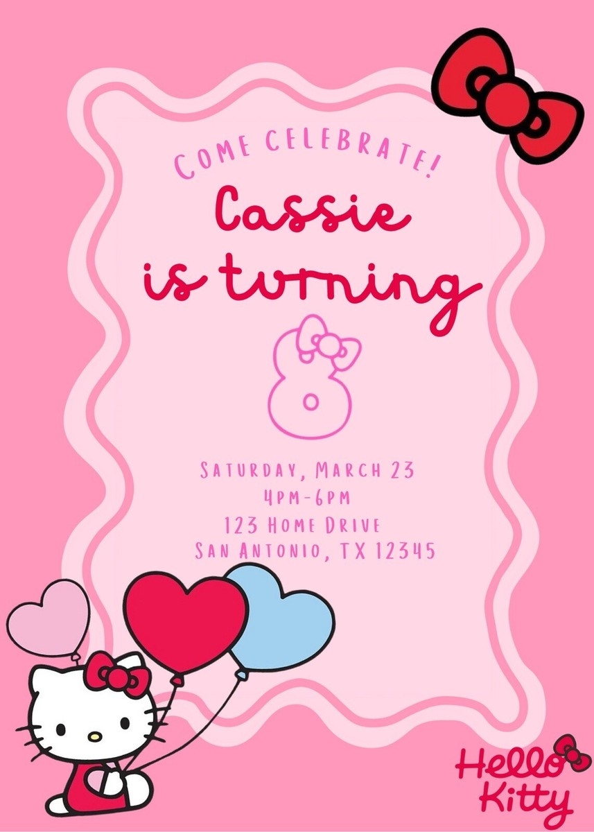 hello kitty birthday card printable hello kitty birthday card printable