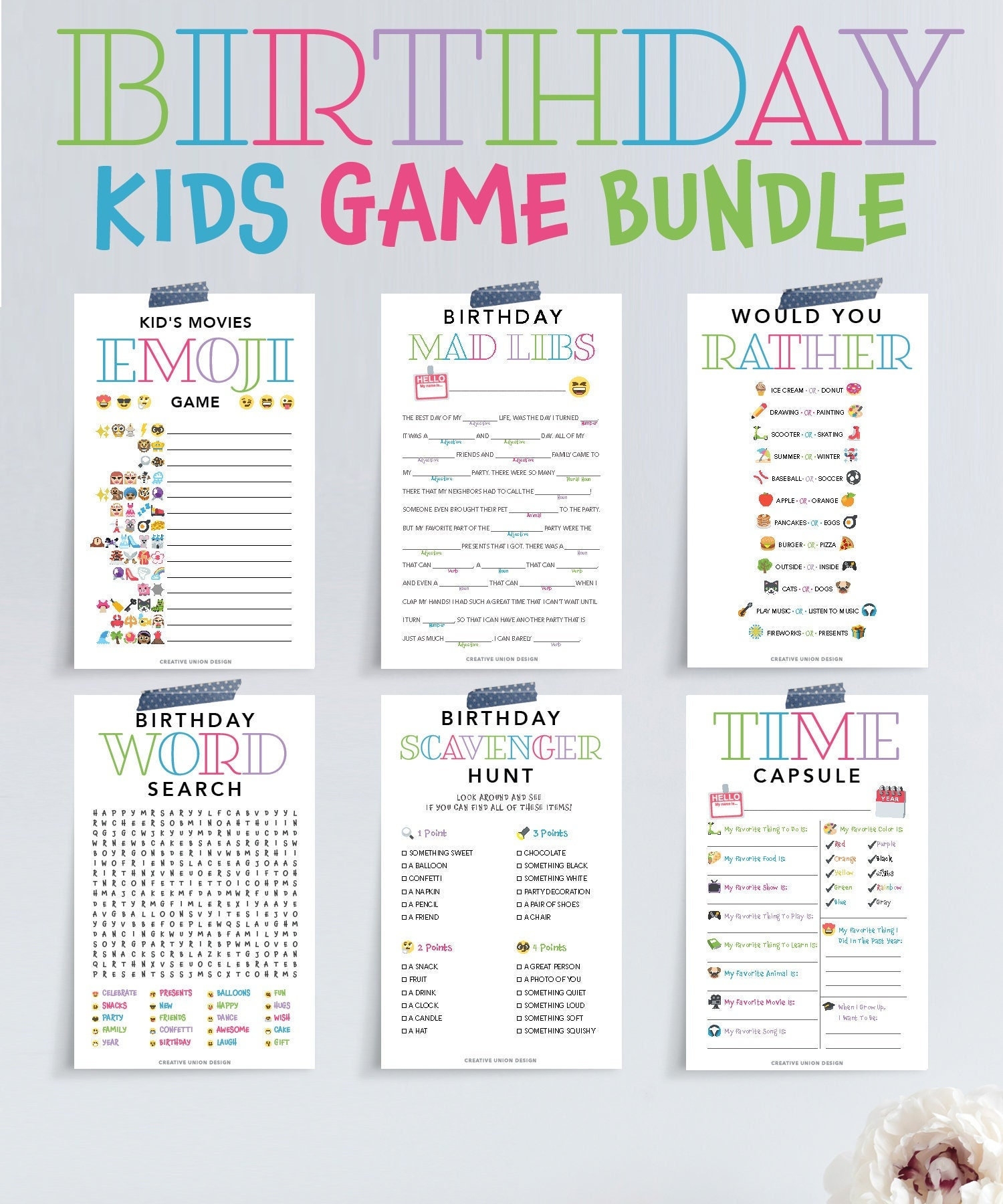 Birthday Party Games Printable