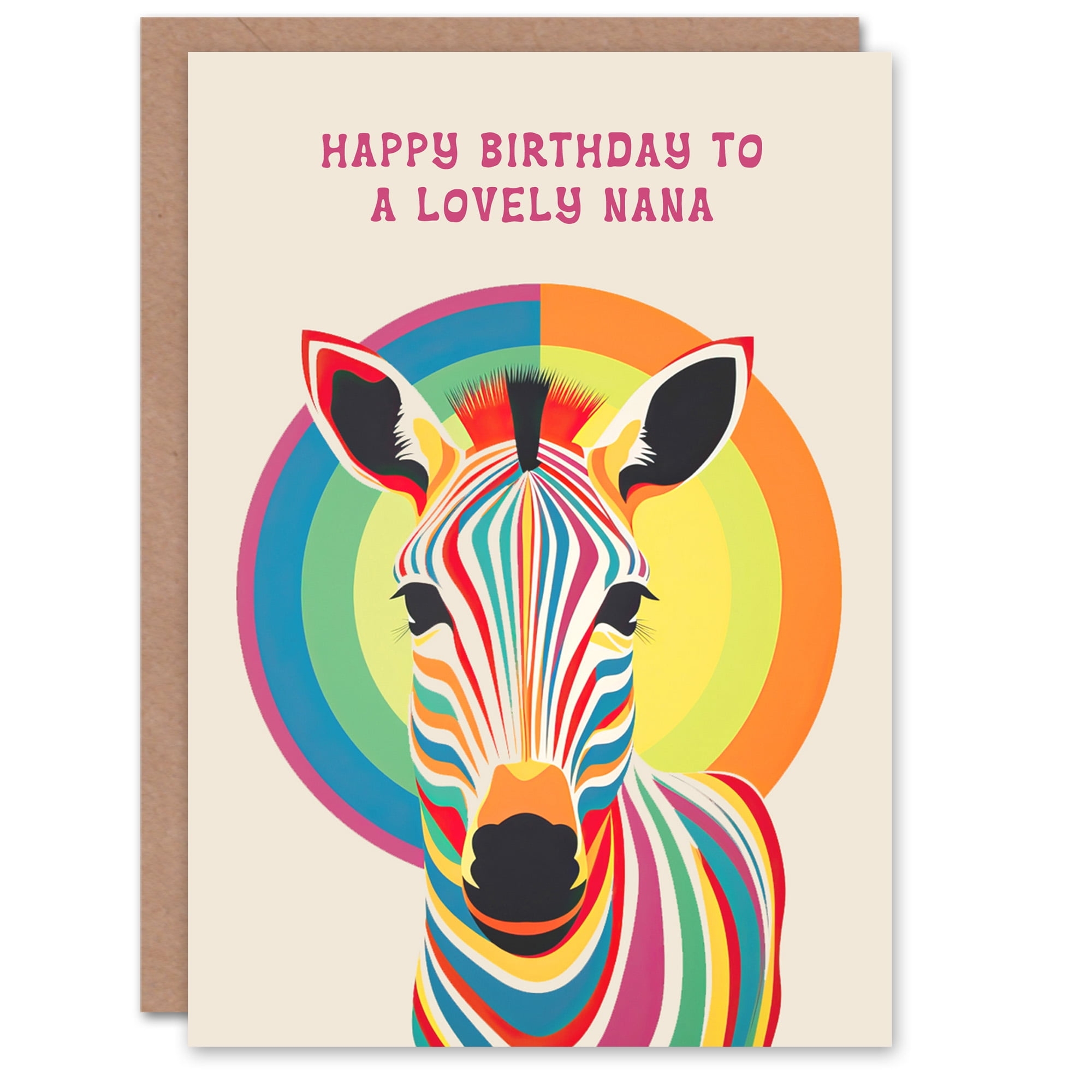 Nana Happy Birthday Card Fun Rainbow Zebra Stripes Bauhaus Bright Funky For Her Greeting Card Walmart Nana Happy Birthday Card Fun Rainbow Zebra Stripes Bauhaus Bright Funky For Her Greeting Card Walmart