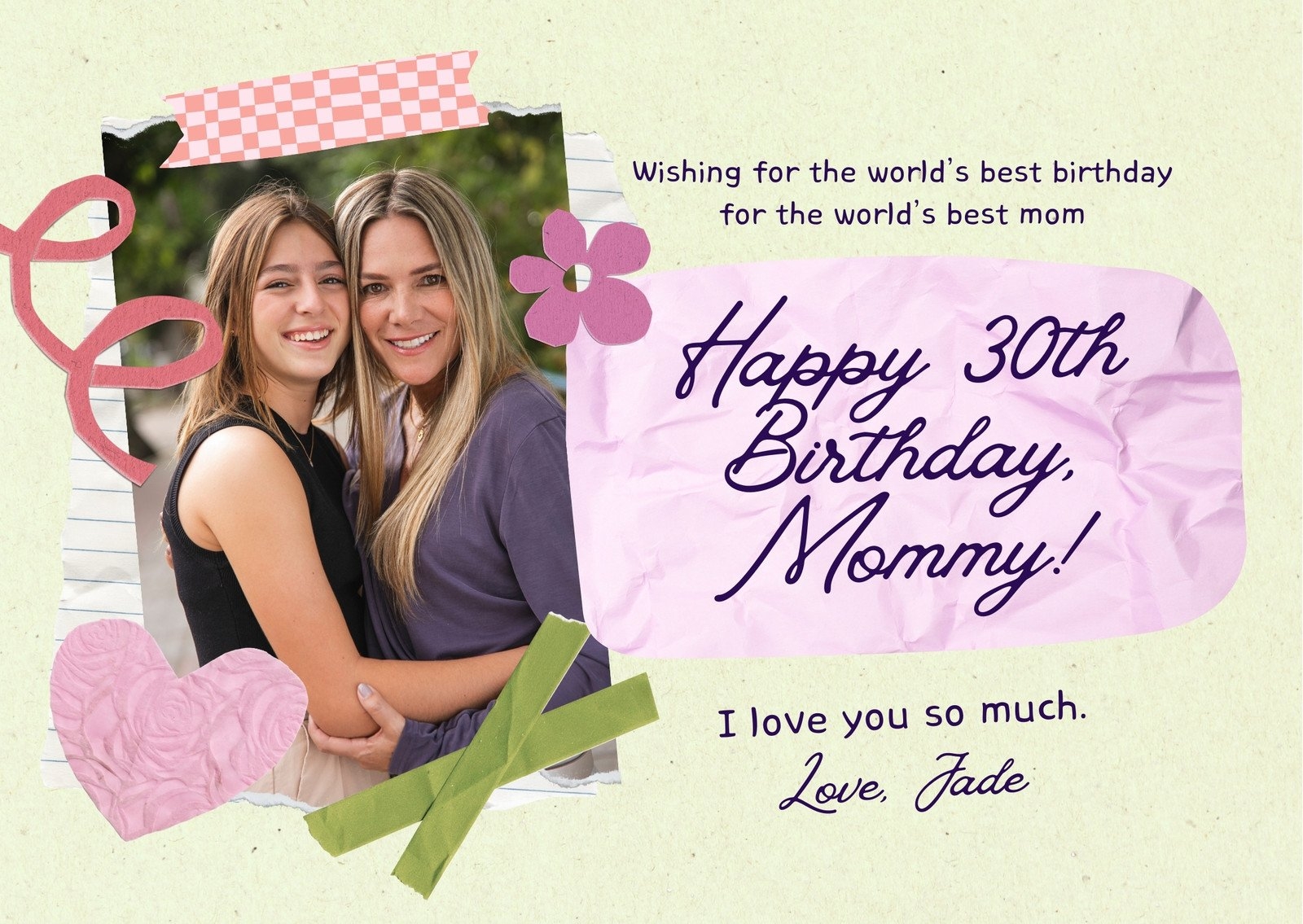 printable 30th birthday card