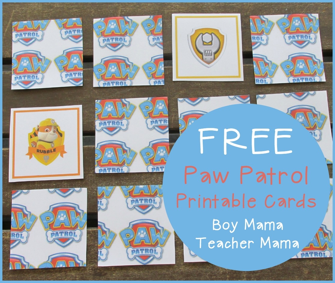paw patrol birthday printables