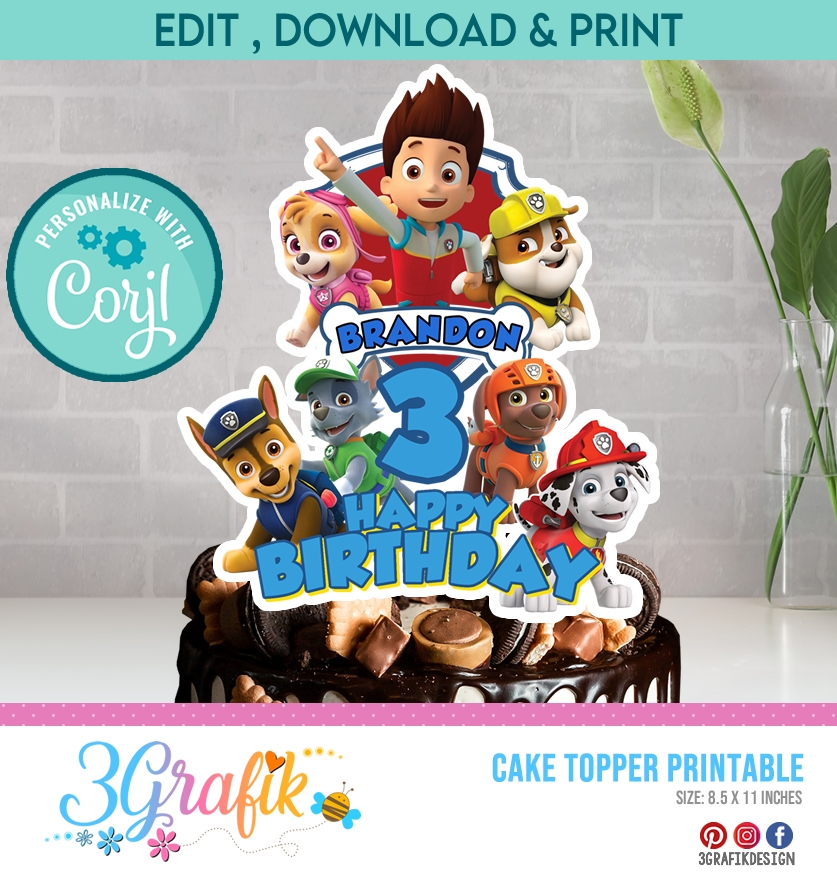 paw patrol birthday printable paw patrol birthday printable