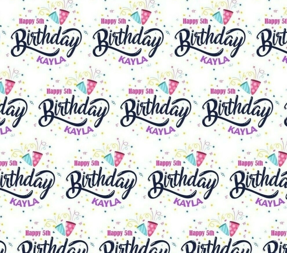 PERSONALISED HAPPY BIRTHDAY NAME WRAPPING SHEET GIFT PRESENT WRAP PAPER EBay